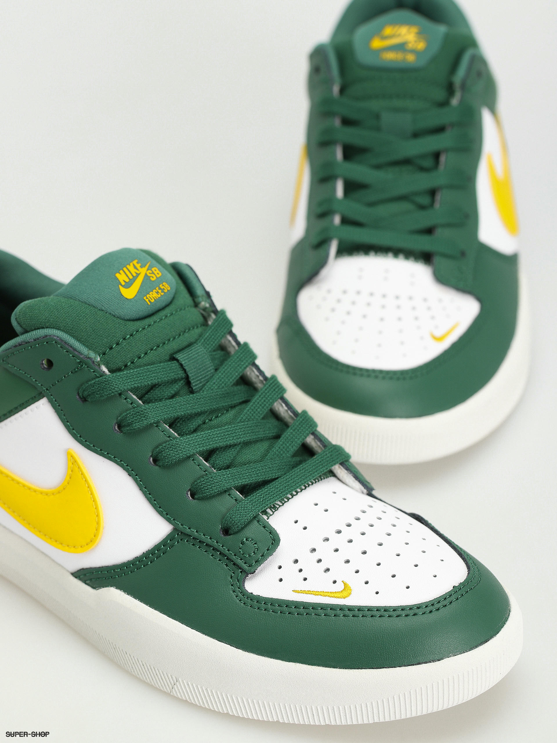 Nike SB Force 58 Premium Shoes (gorge green/tour yellow white)