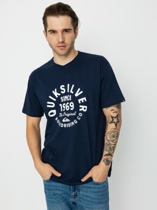 Quiksilver Circled Script Front T-shirt (navy blazer)