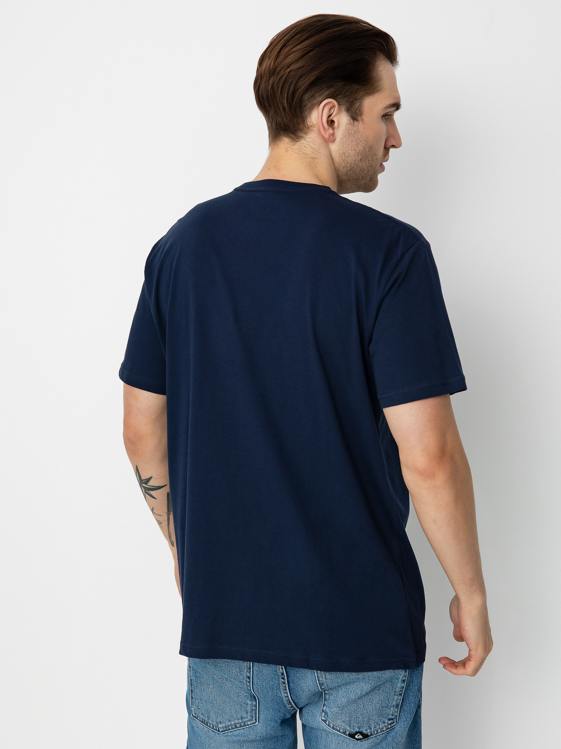 Quiksilver Circled Script Front T-shirt (navy blazer)