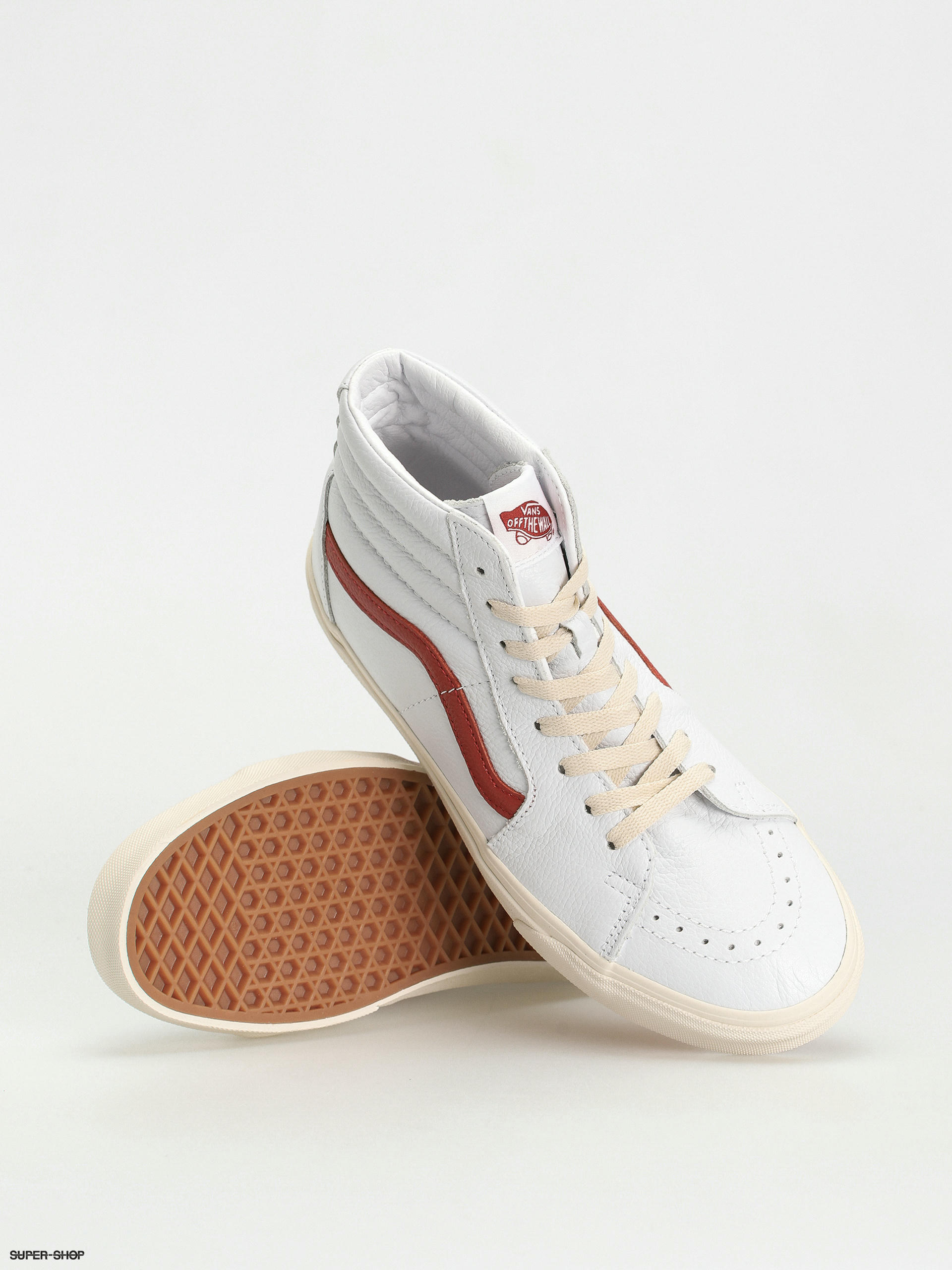 Vans sk8 clearance hi red white