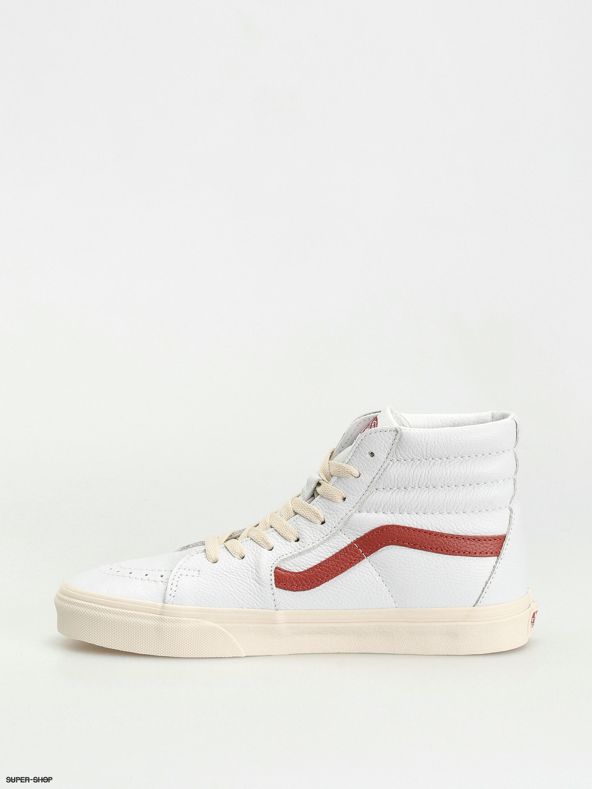 Red and store white sk8 hi