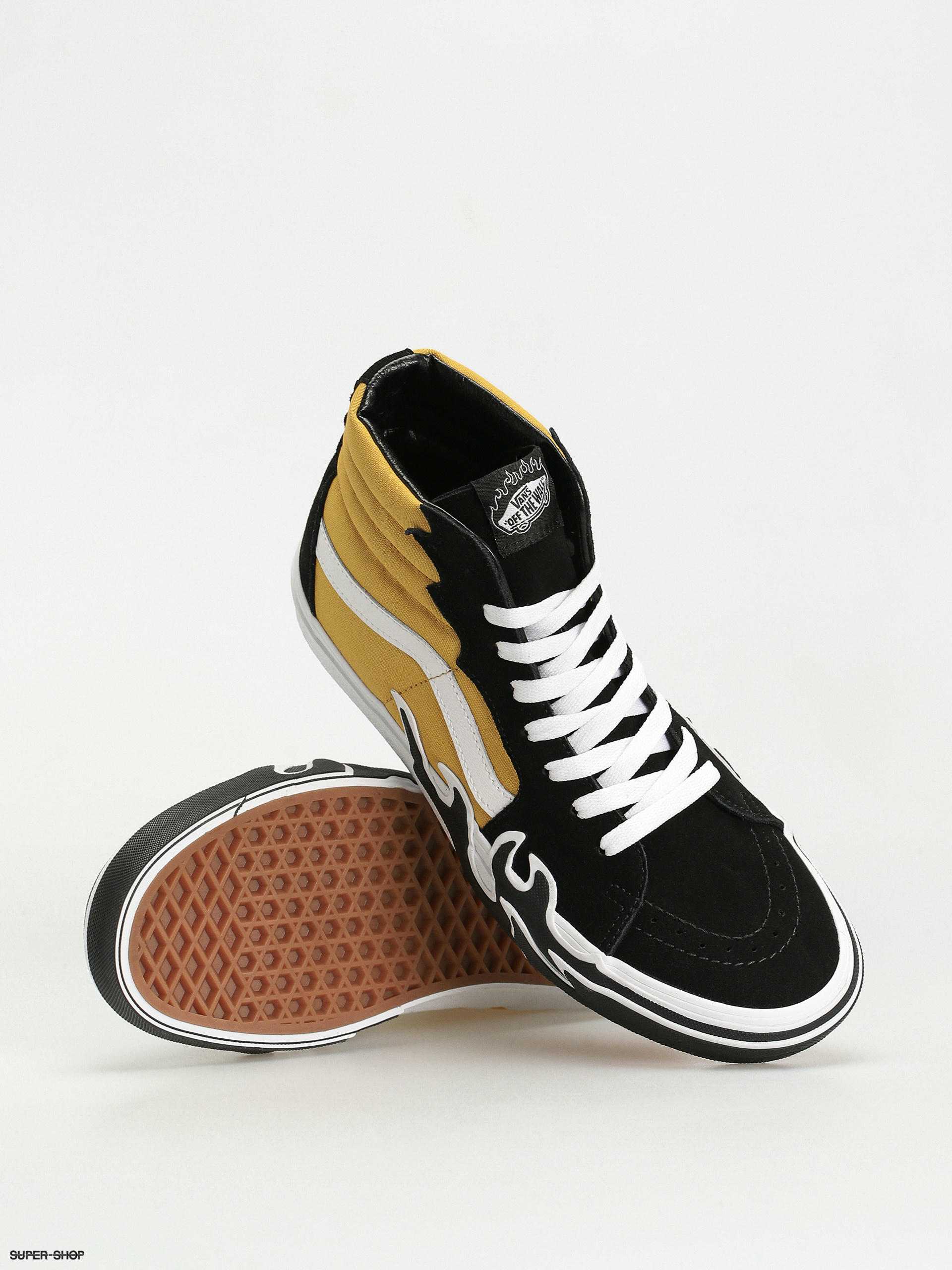 Black shop yellow vans