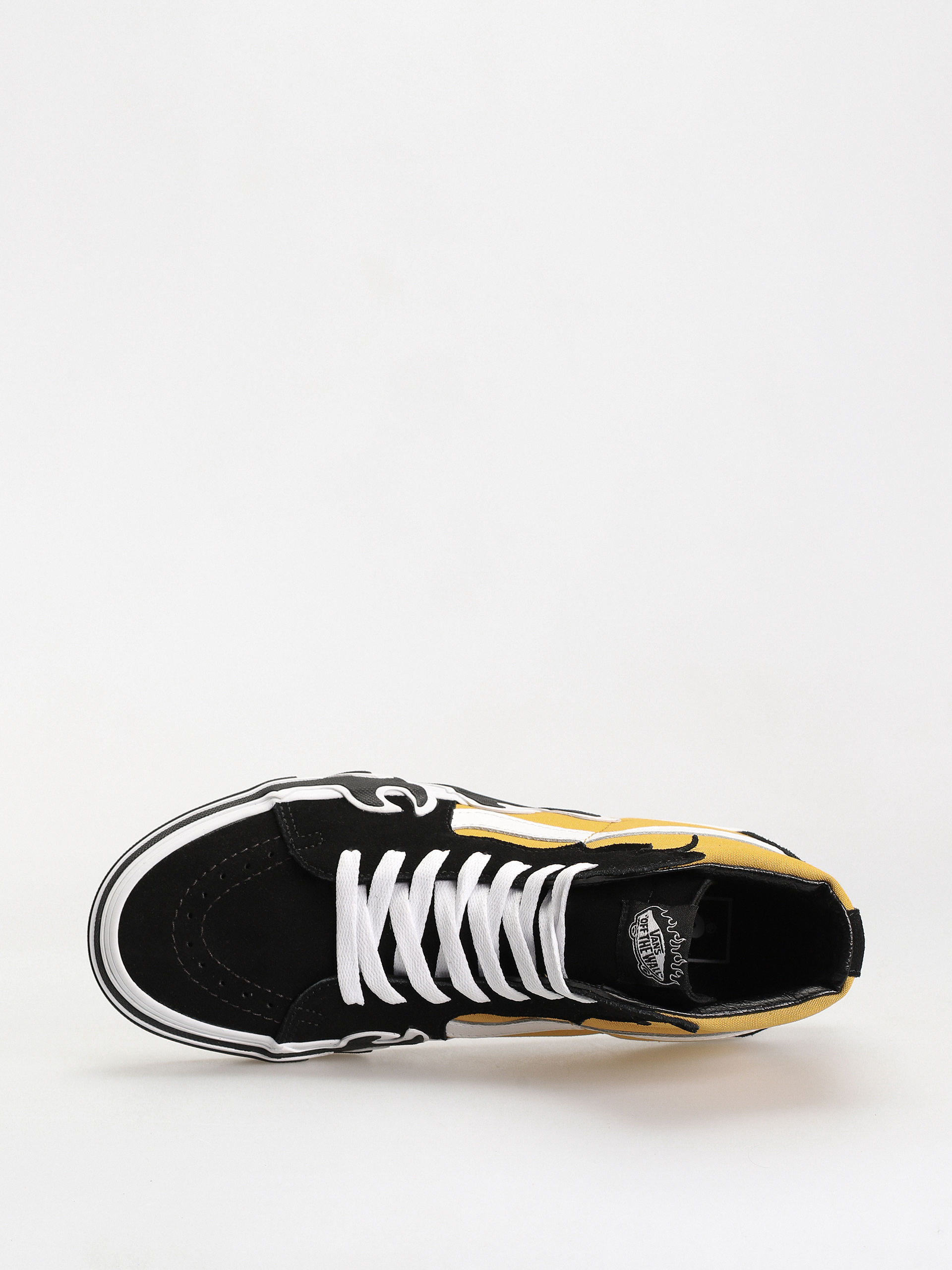 Vans Sk8 Hi Flame Shoes (black/yellow)
