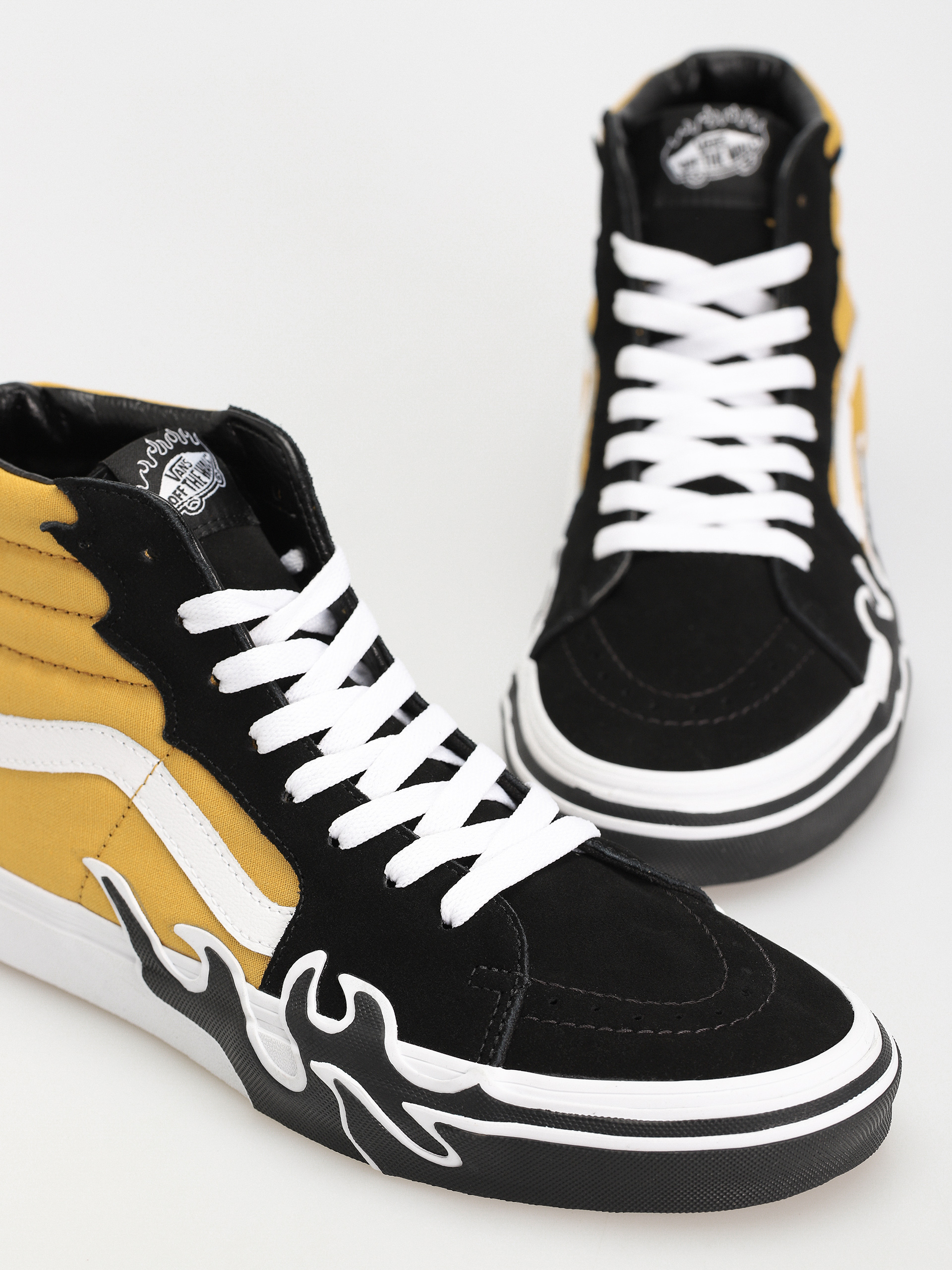 Vans Sk8 Hi Flame Schuhe (black/yellow)