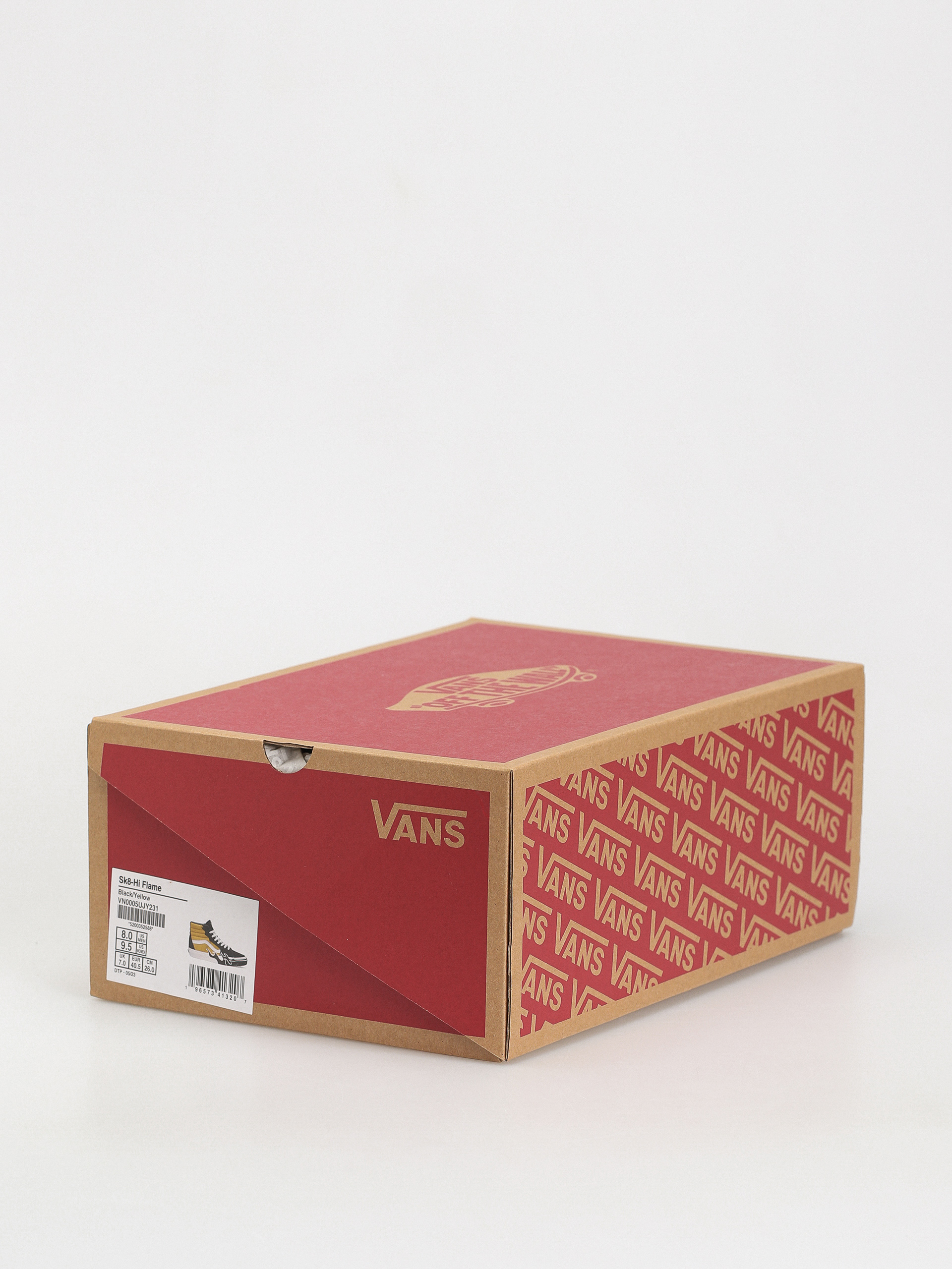 Vans Sk8 Hi Flame Shoes (black/yellow)