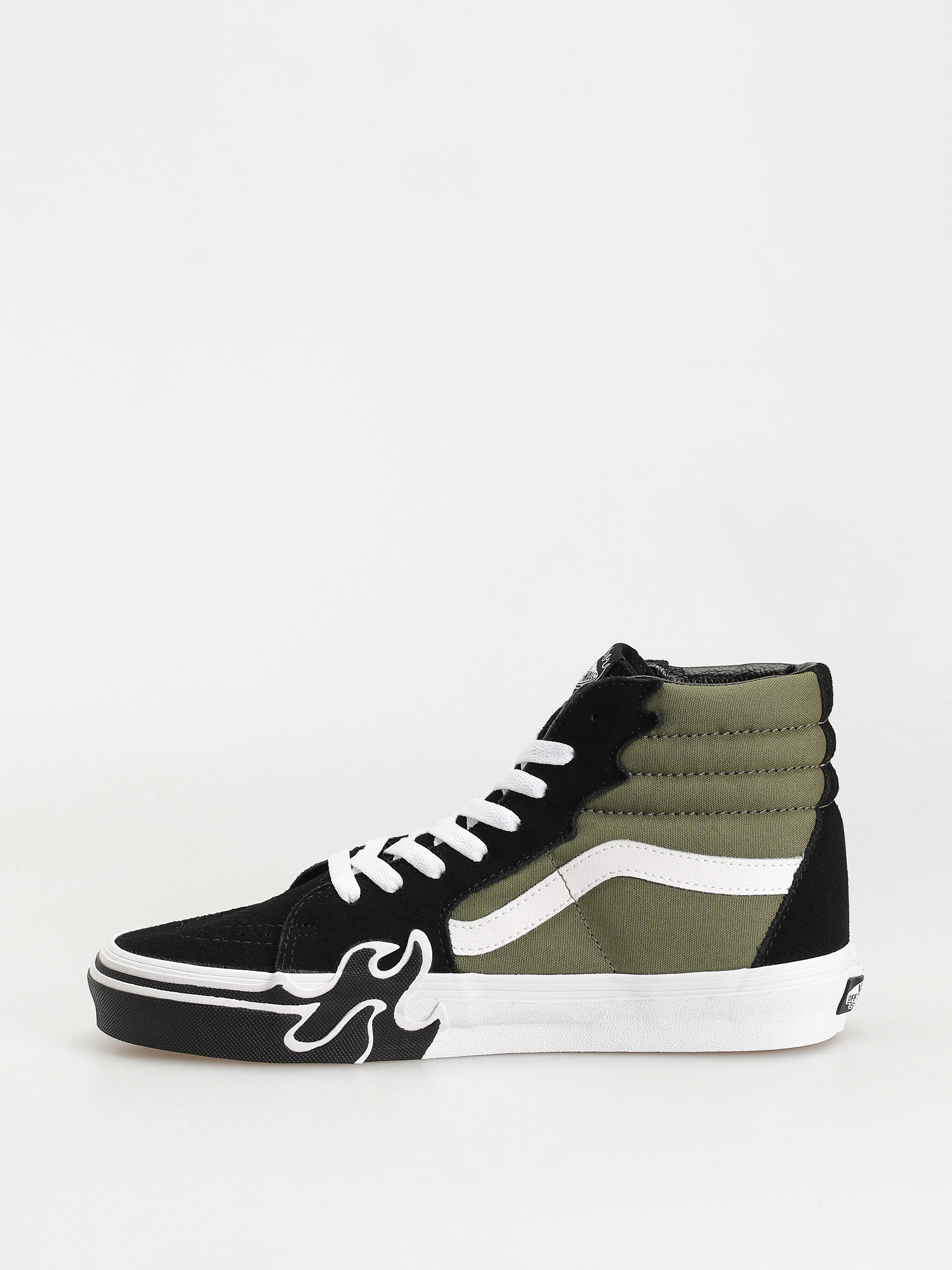 Vans Sk8 Hi Flame Shoes (loden green)