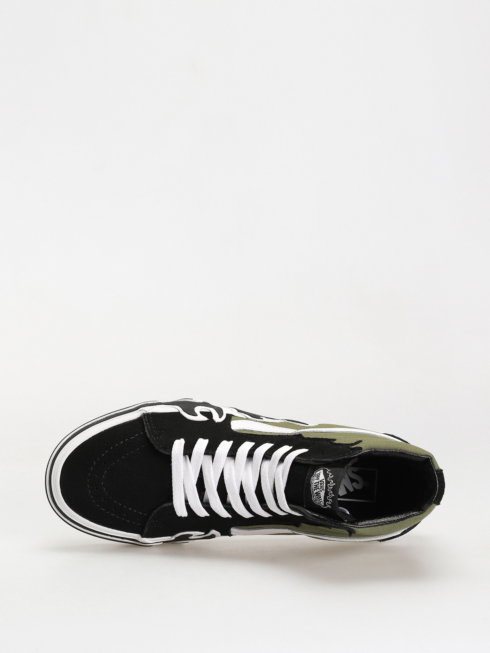 Vans Sk8 Hi Flame Shoes (loden green)