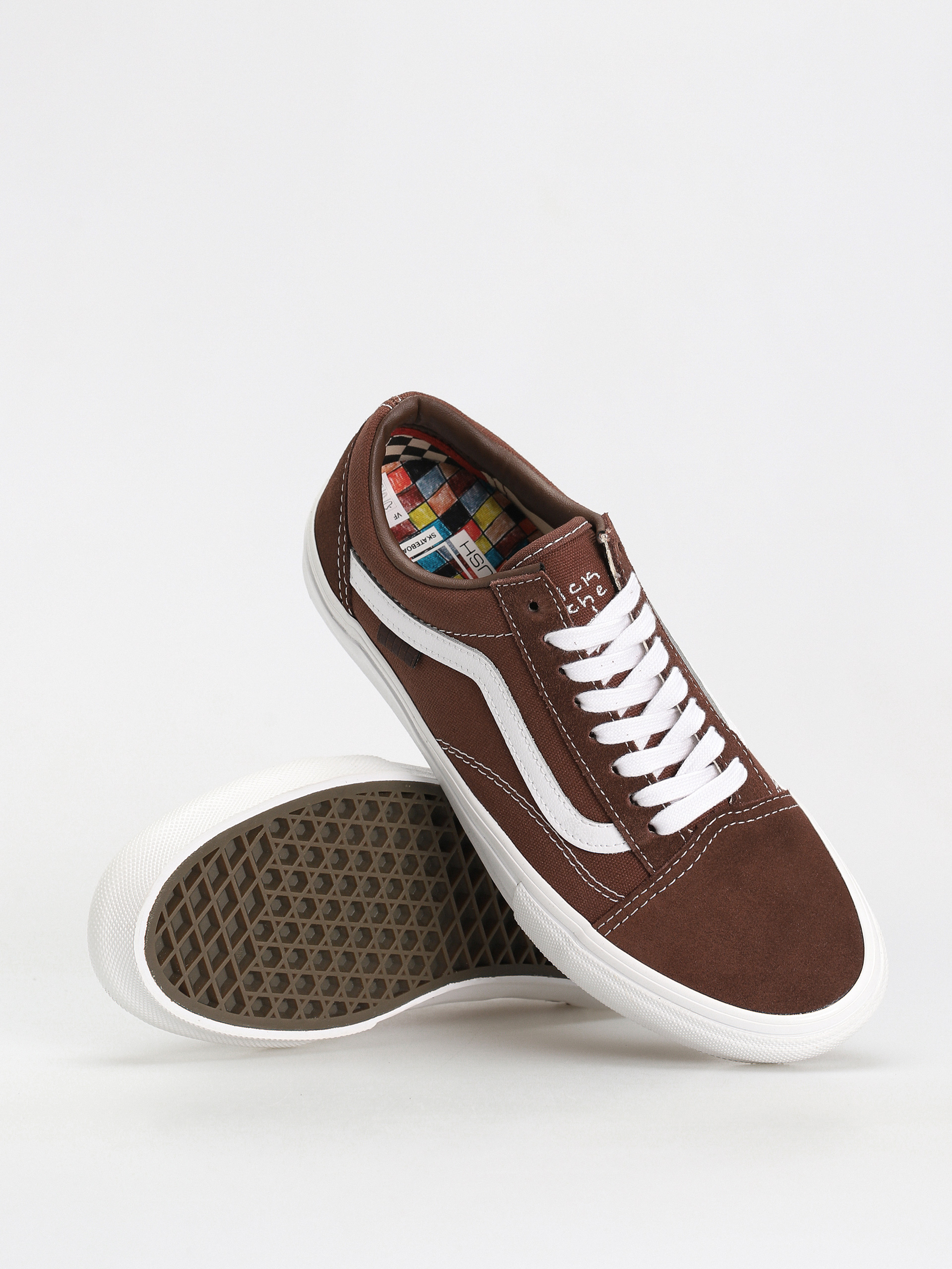 Vans Skate Old Skool Shoes (nick michel brown/white)