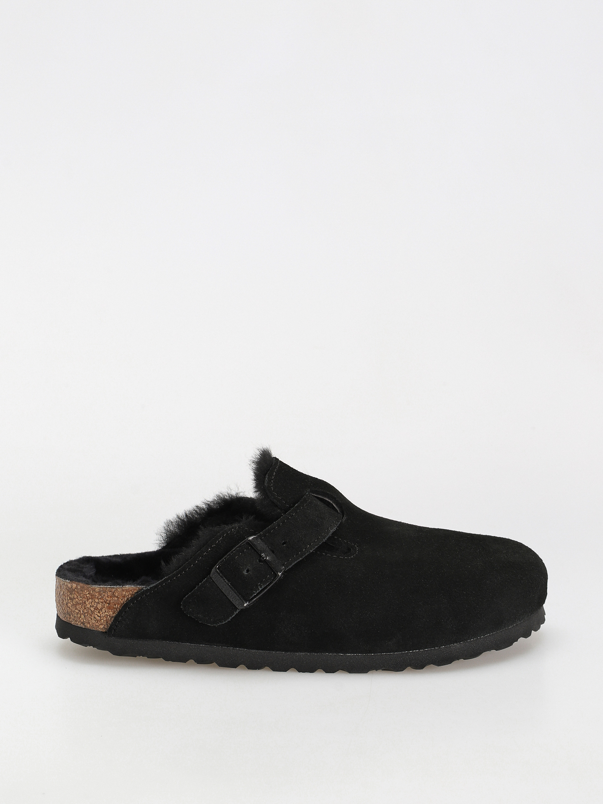 Birkenstock Boston Suede Leather Narrow Flip-flops Wmn (black)