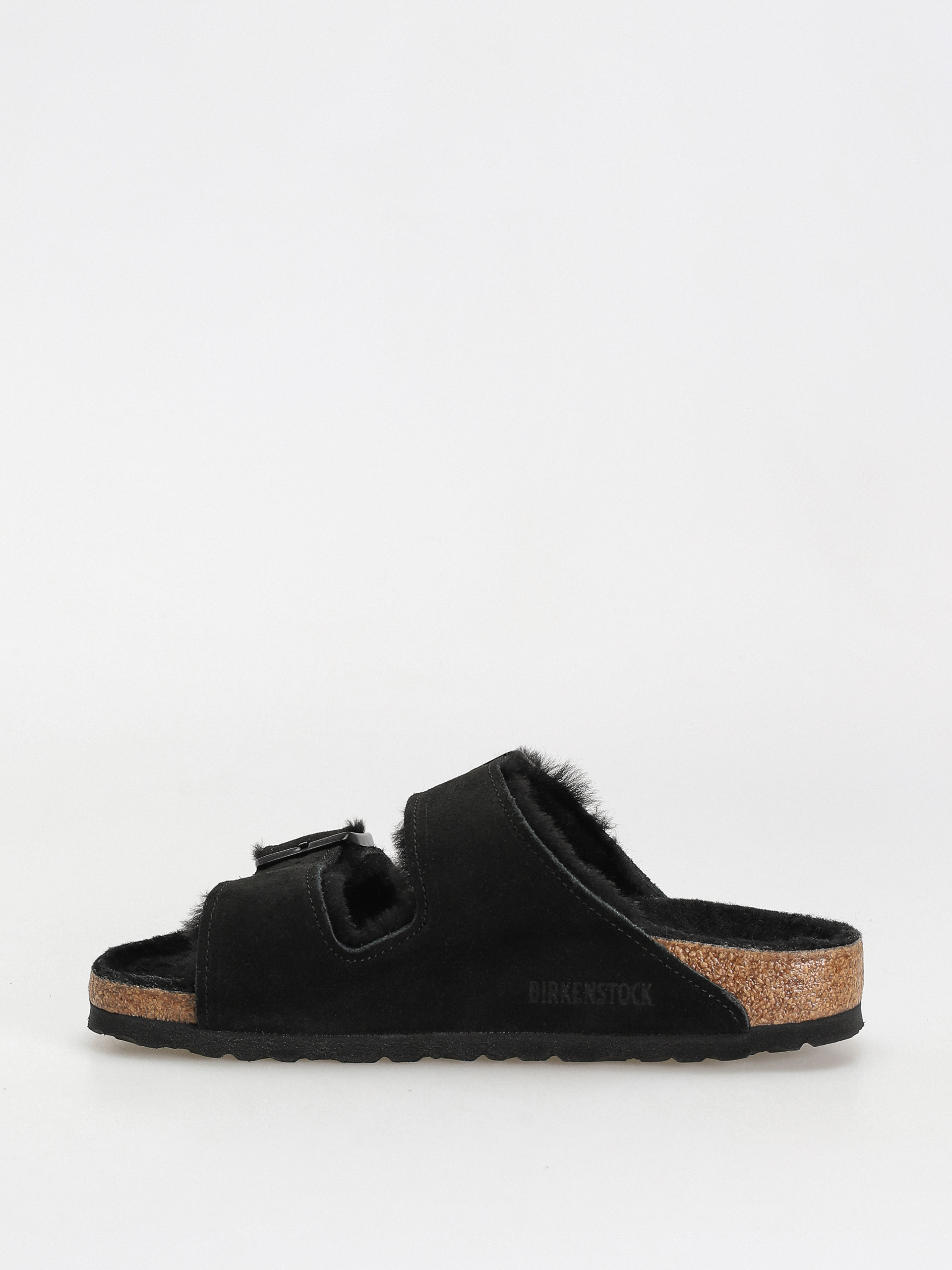 Birkenstock Arizona Suede Leather Narrow Flip flops Wmn (black)