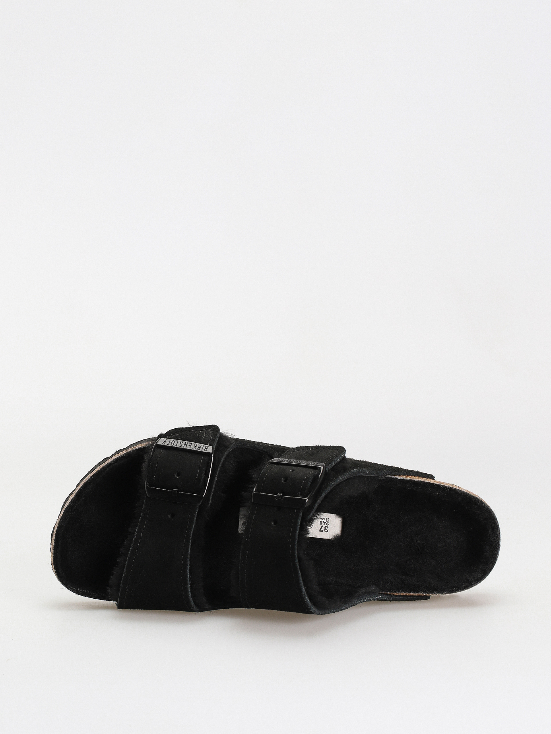 Birkenstock Arizona Suede Leather Narrow Flip flops Wmn (black)