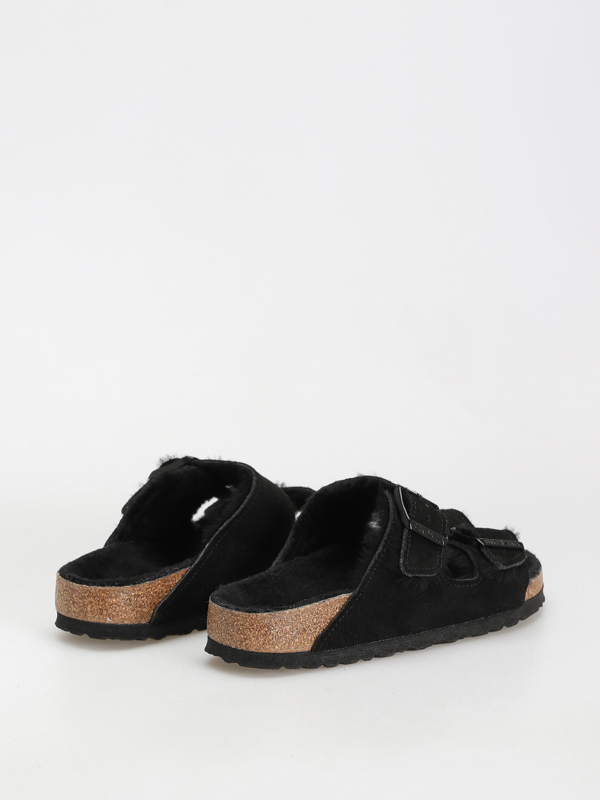 Birkenstock Arizona Suede Leather Narrow Flip flops Wmn (black)