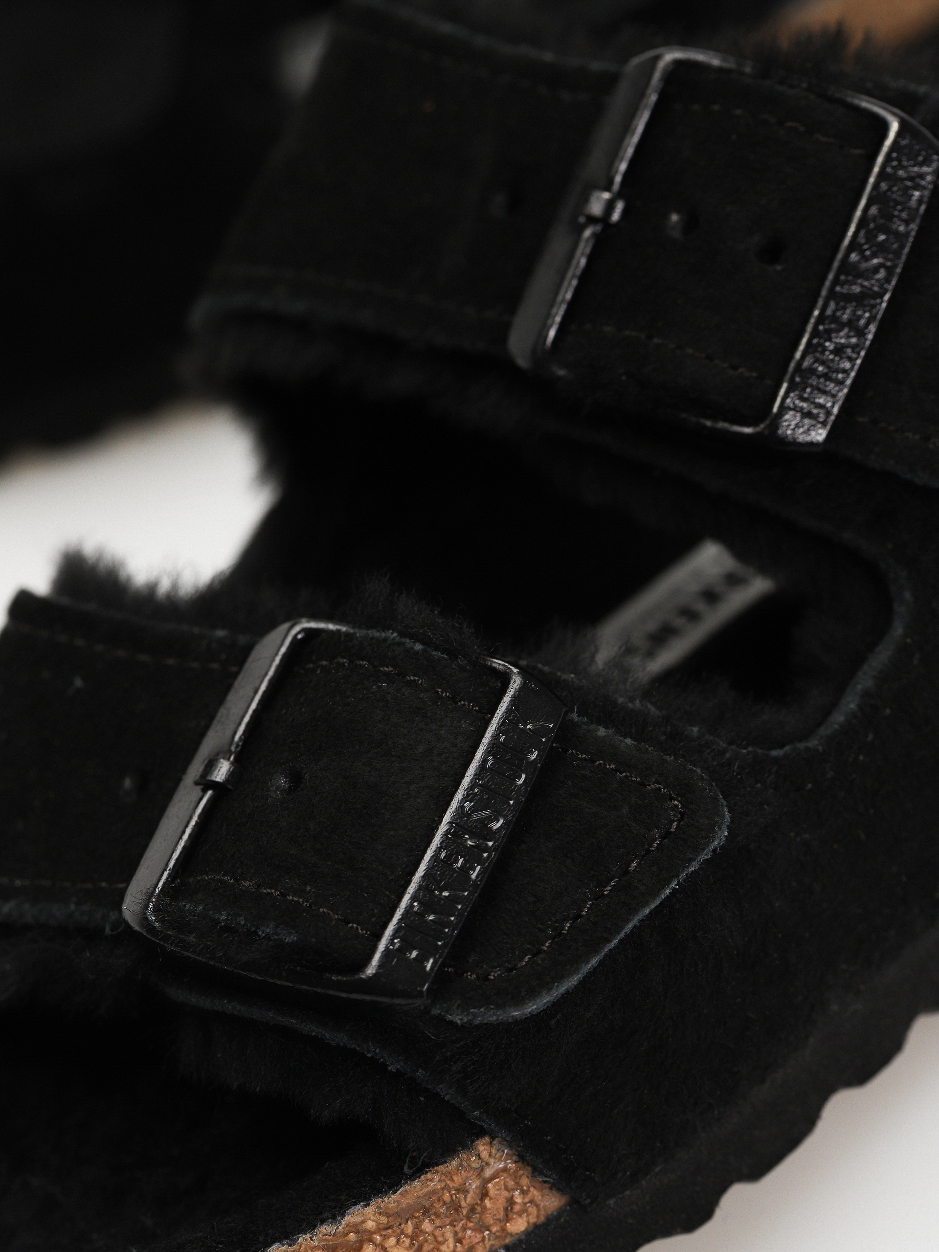 Birkenstock Arizona Suede Leather Narrow Flip-flops Wmn (black)