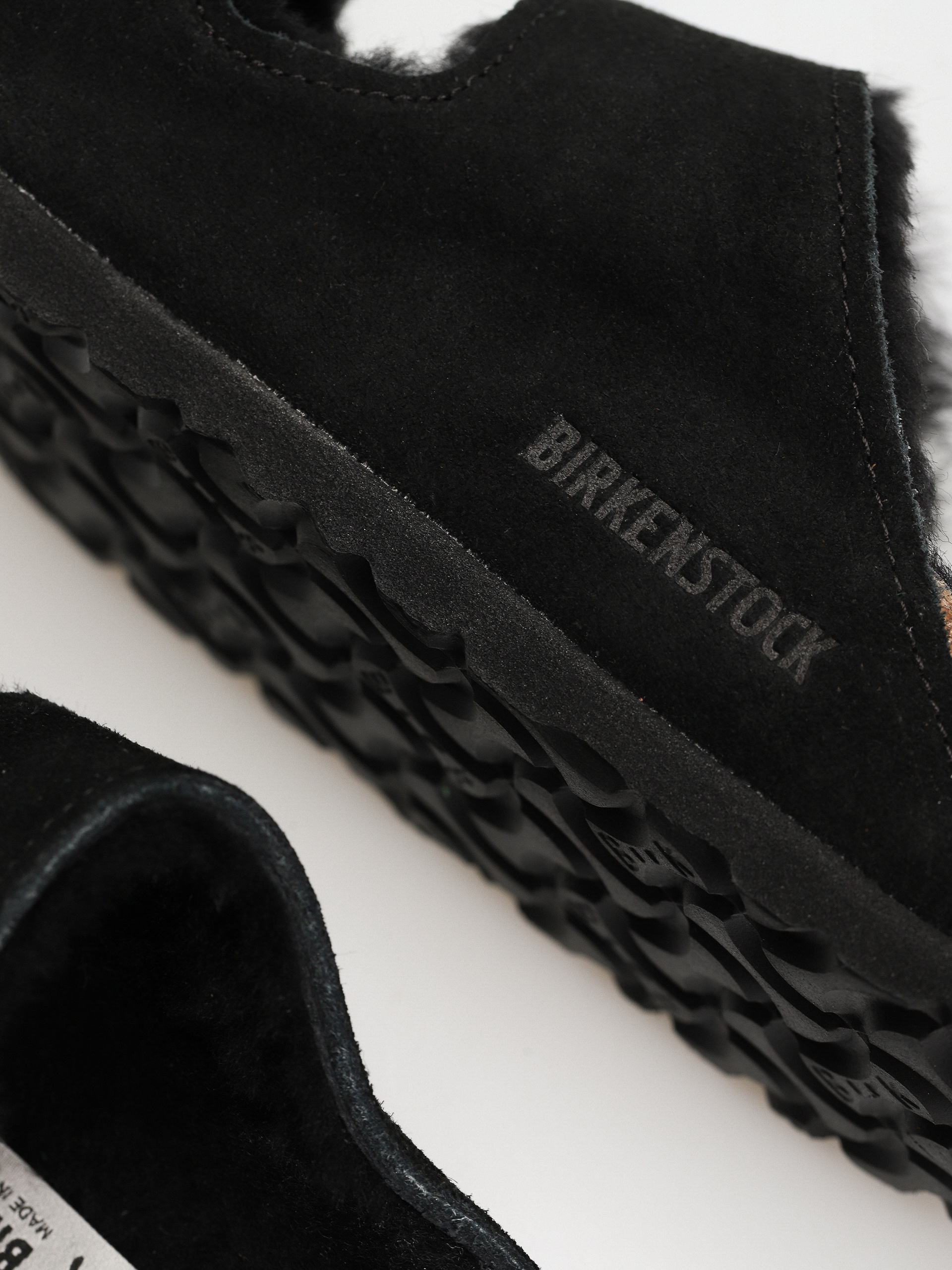 Birkenstock Arizona Suede Leather Narrow Flip-flops Wmn (black)