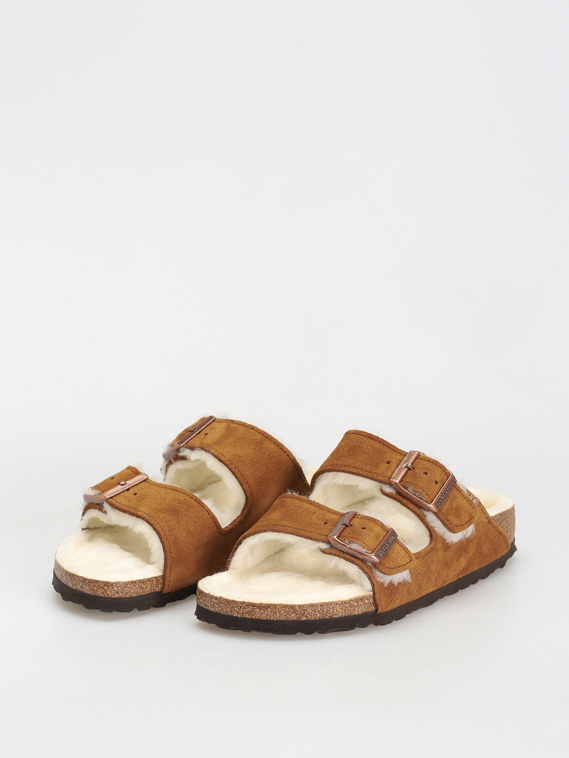 Birkenstock Arizona Suede Leather Narrow Flip-flops Wmn (mink)