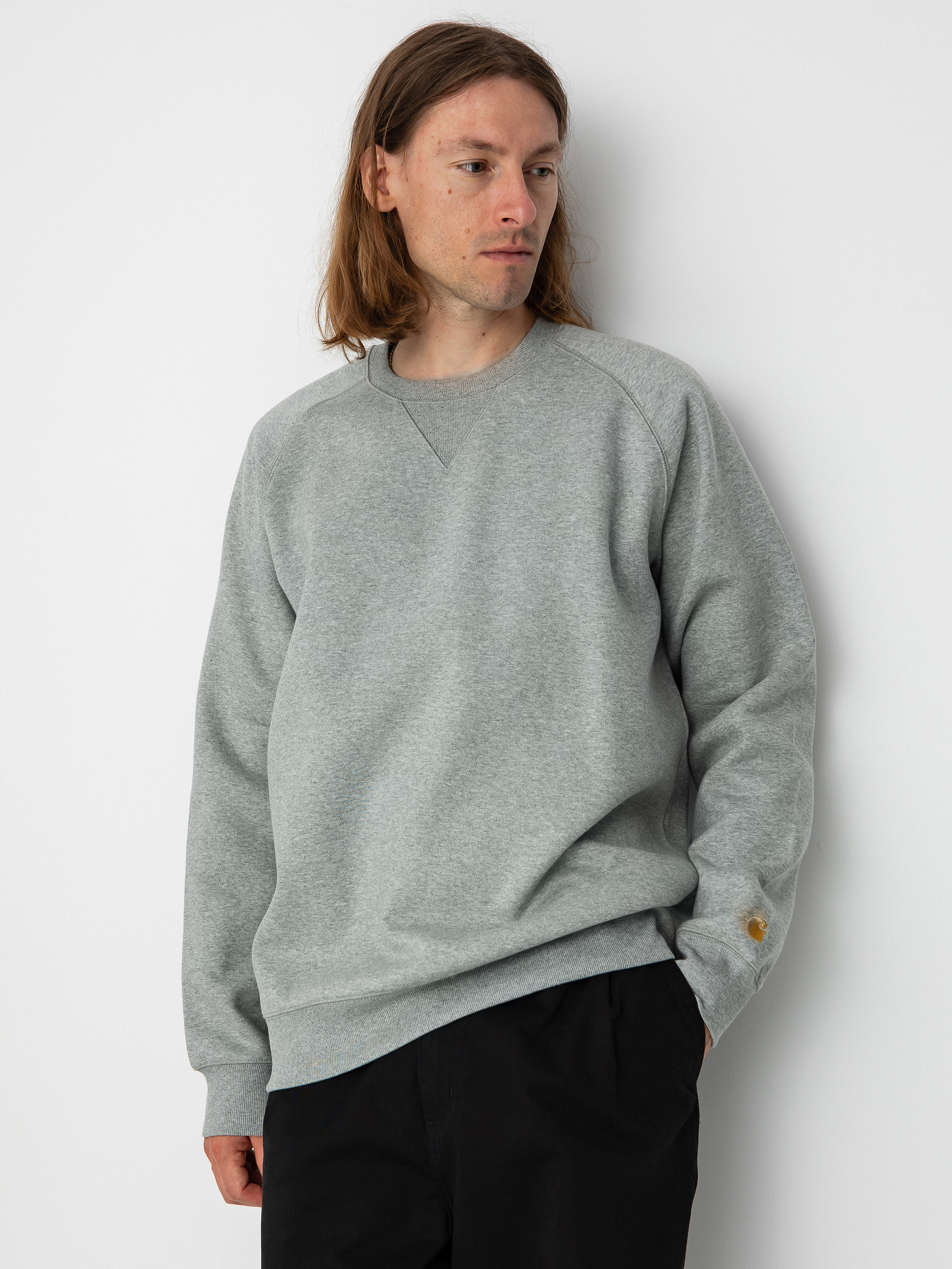 Carhartt WIP Chase Sweatshirt (grey heather/gold)