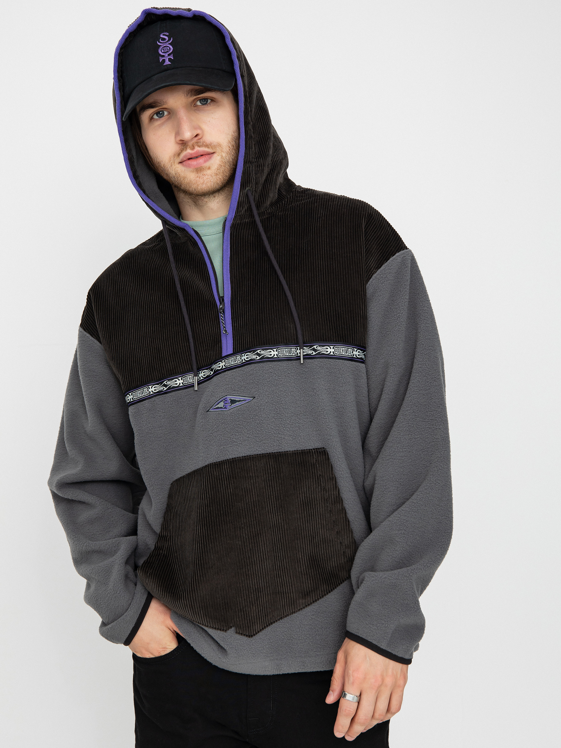 Herren Quiksilver Flamingsot Fleece jacke (phantom)