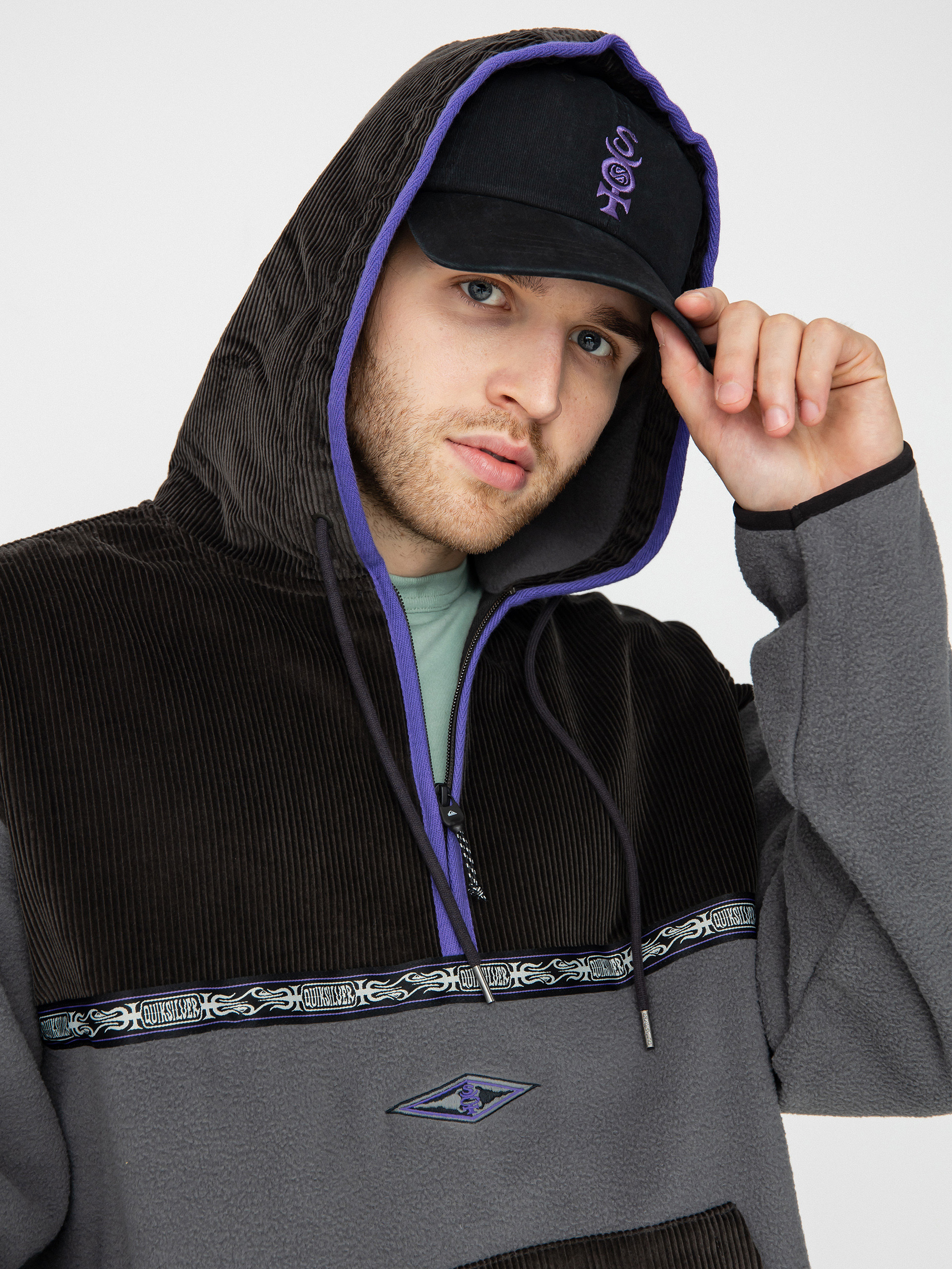 Herren Quiksilver Flamingsot Fleece jacke (phantom)