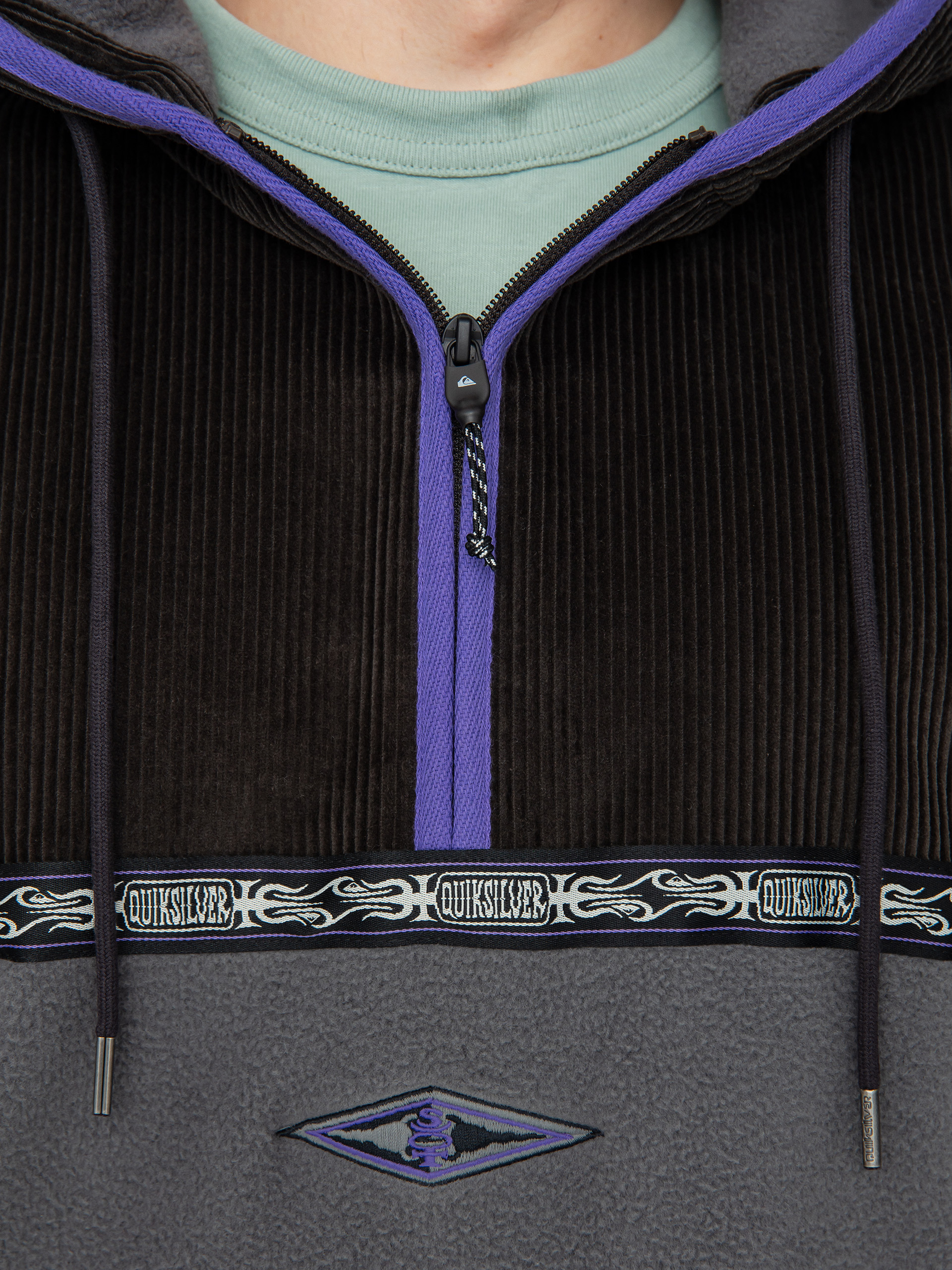 Herren Quiksilver Flamingsot Fleece jacke (phantom)