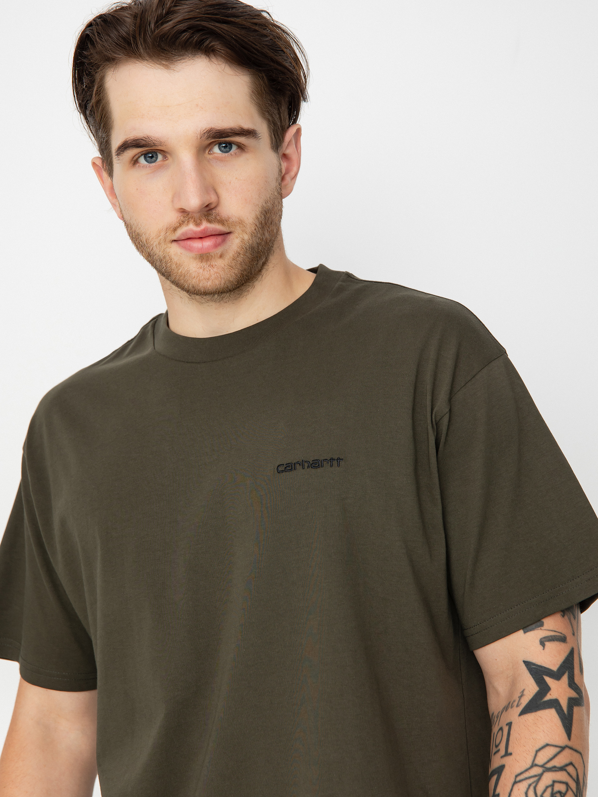 Carhartt WIP Script Embroidery T-Shirt (cypress/black)