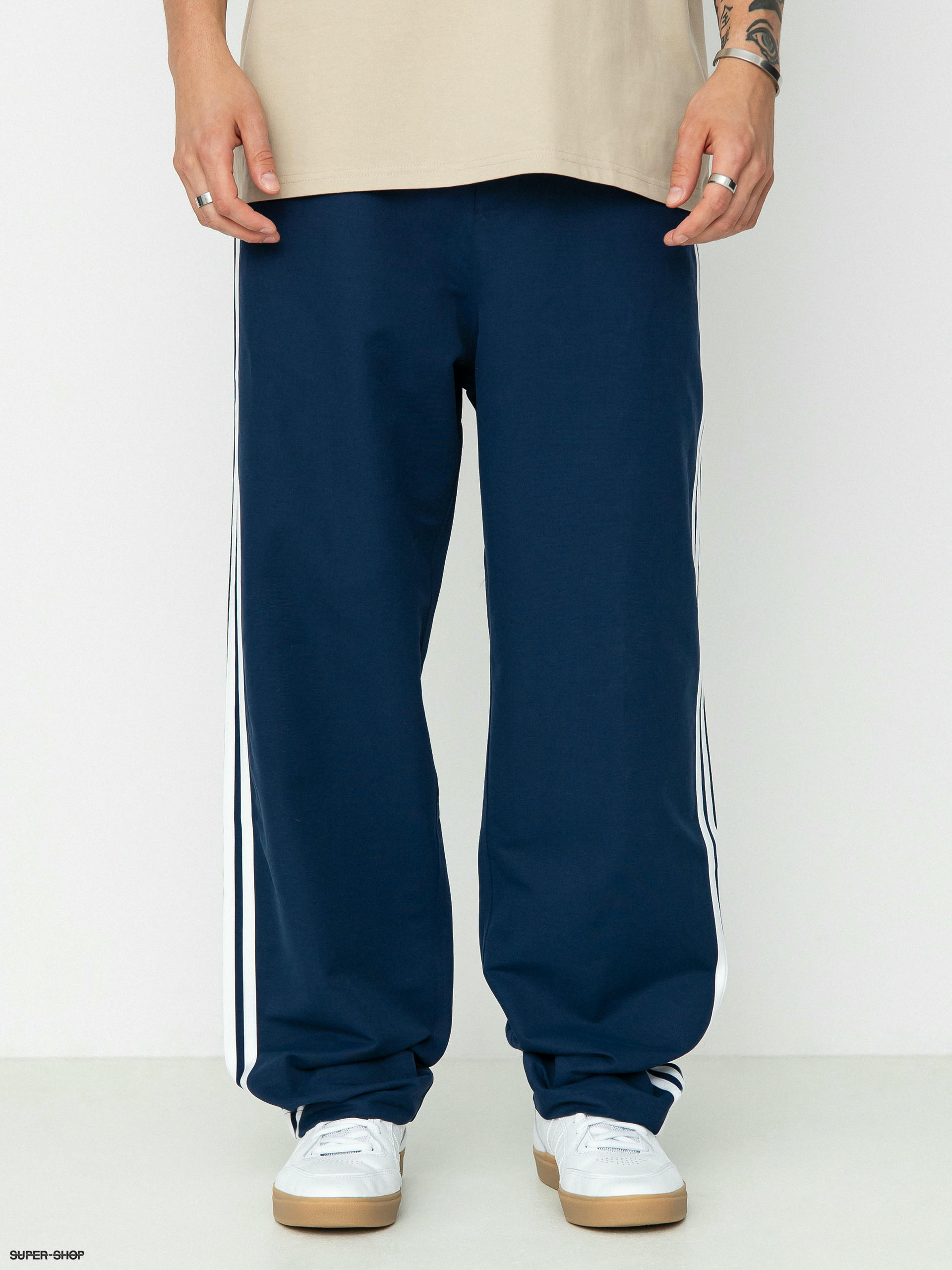 Adidas Youth 3 Stripes Loose Sweat Track Pants Navy White Size 7 | eBay