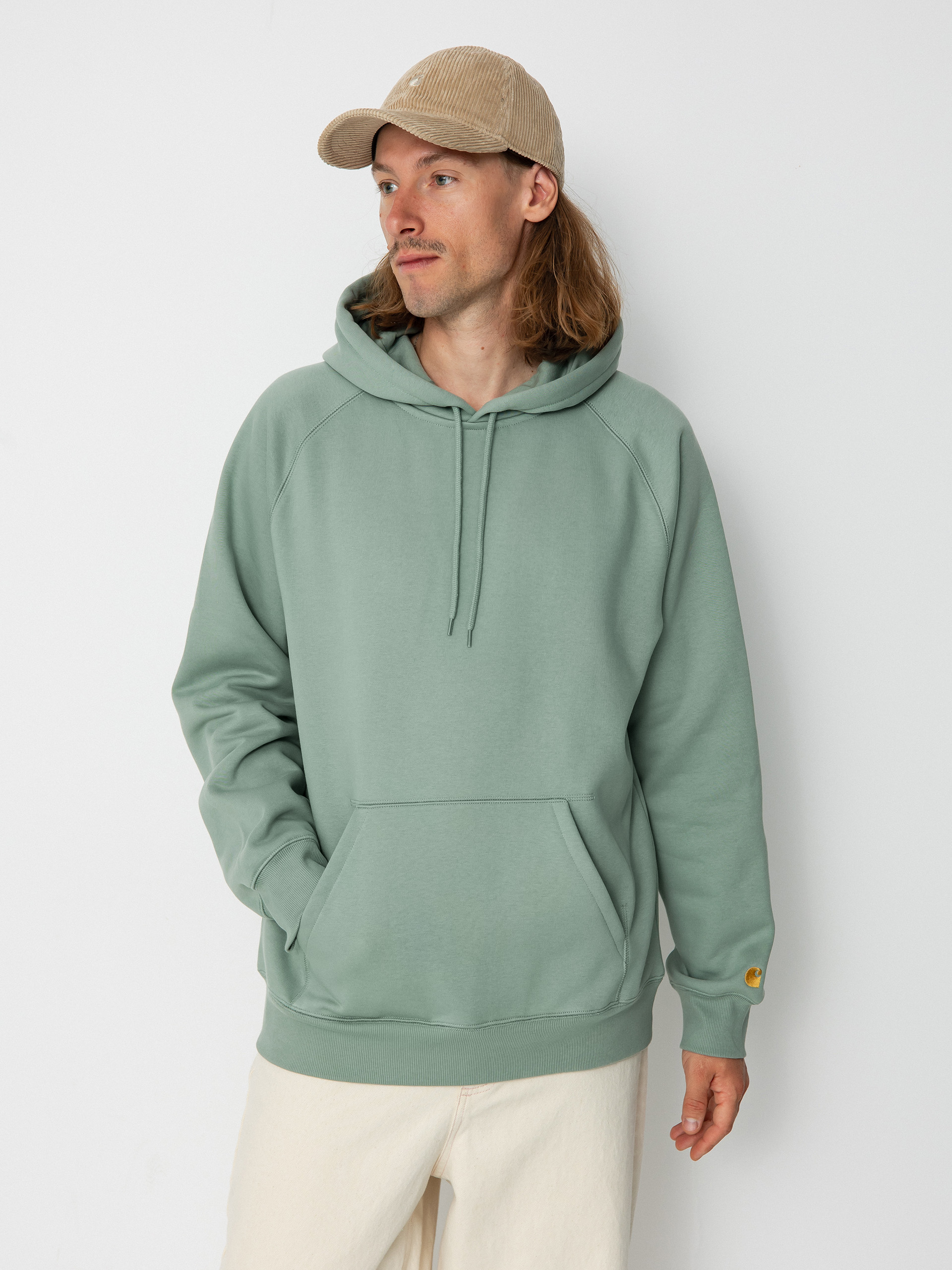 Carhartt WIP Chase HD Hoodie (glassy teal/gold)