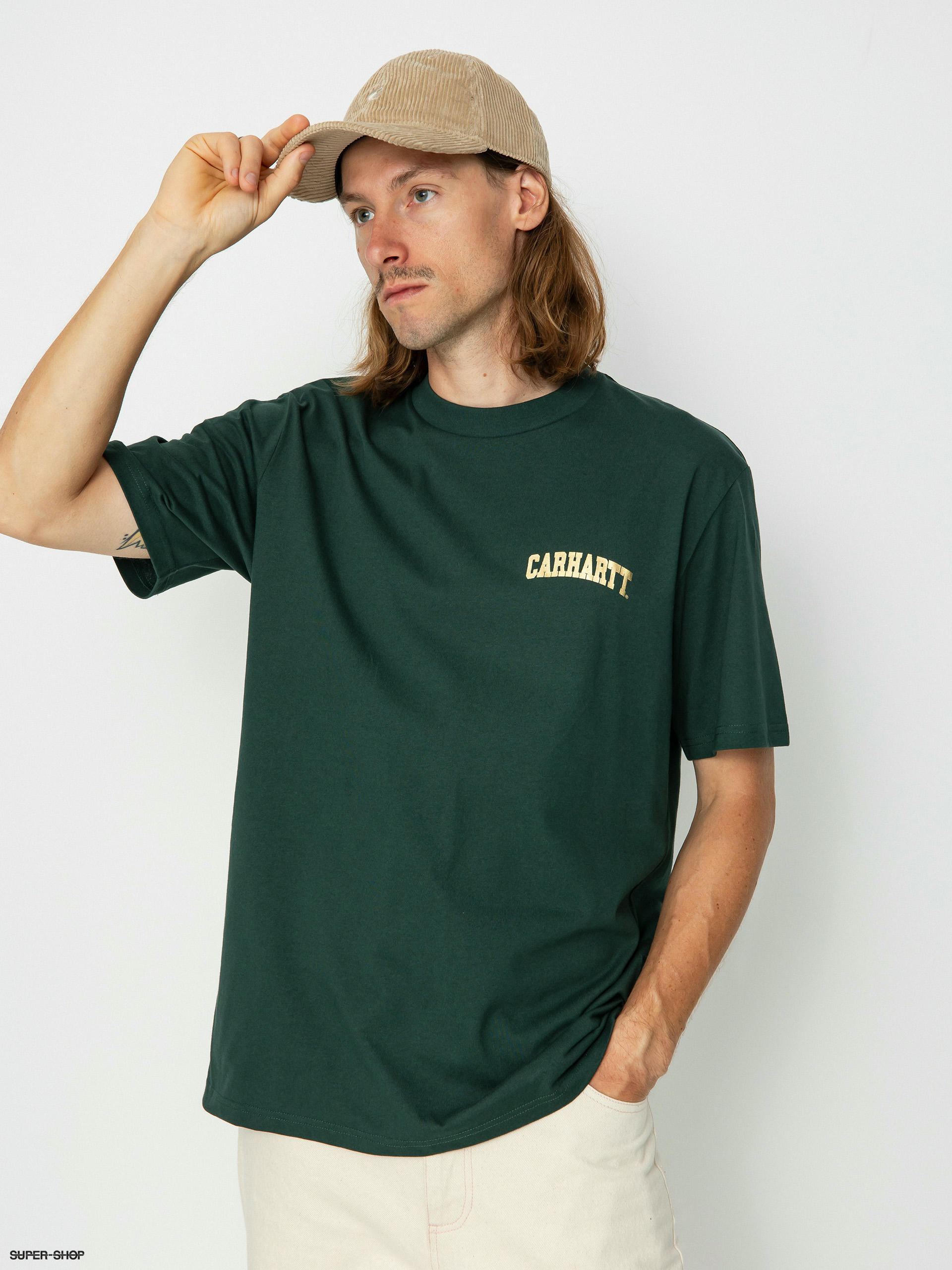 Carhartt WIP University Script T-shirt (discovery green/gold)