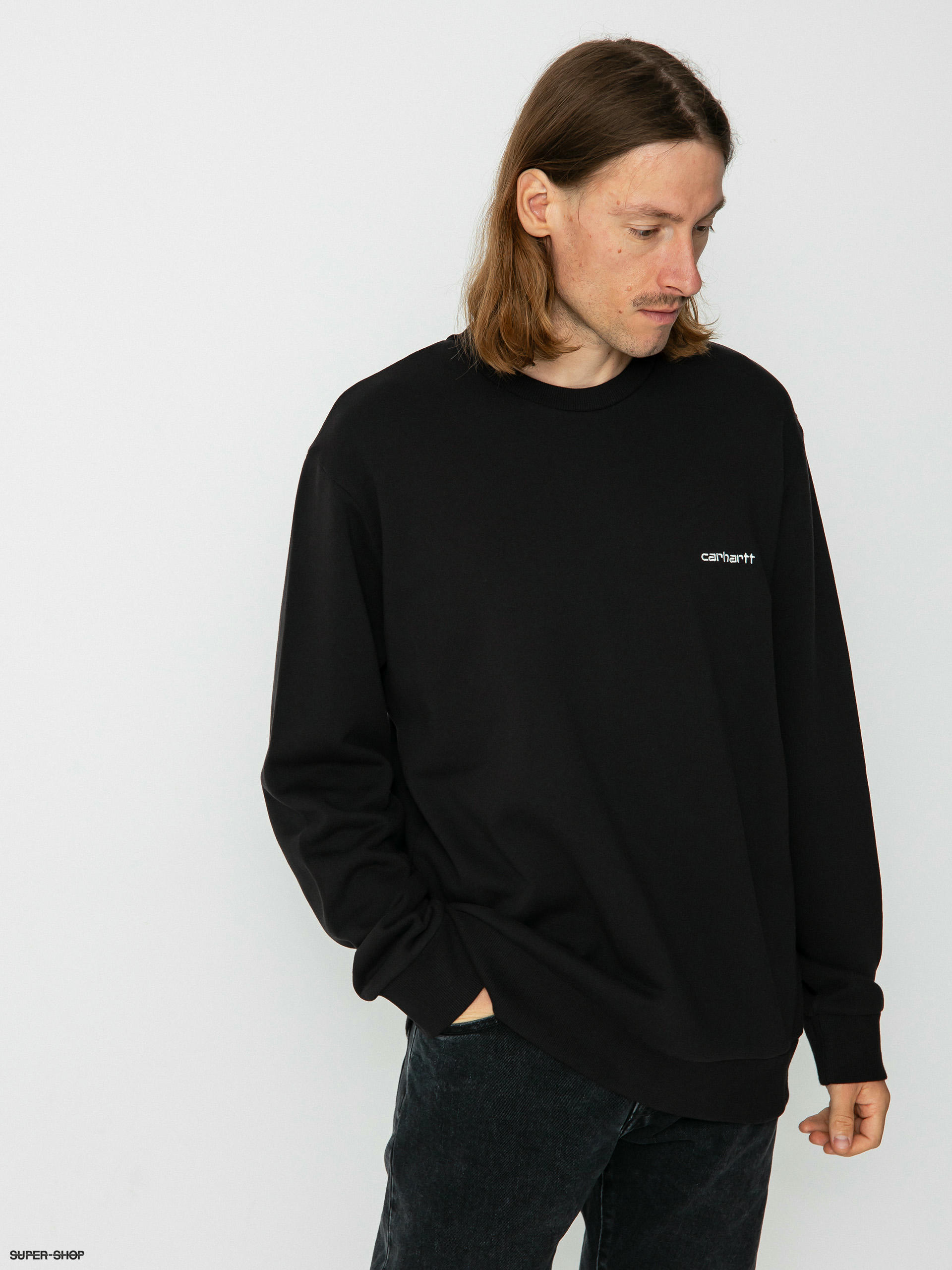 Carhartt wip hot sale script embroidery sweatshirt