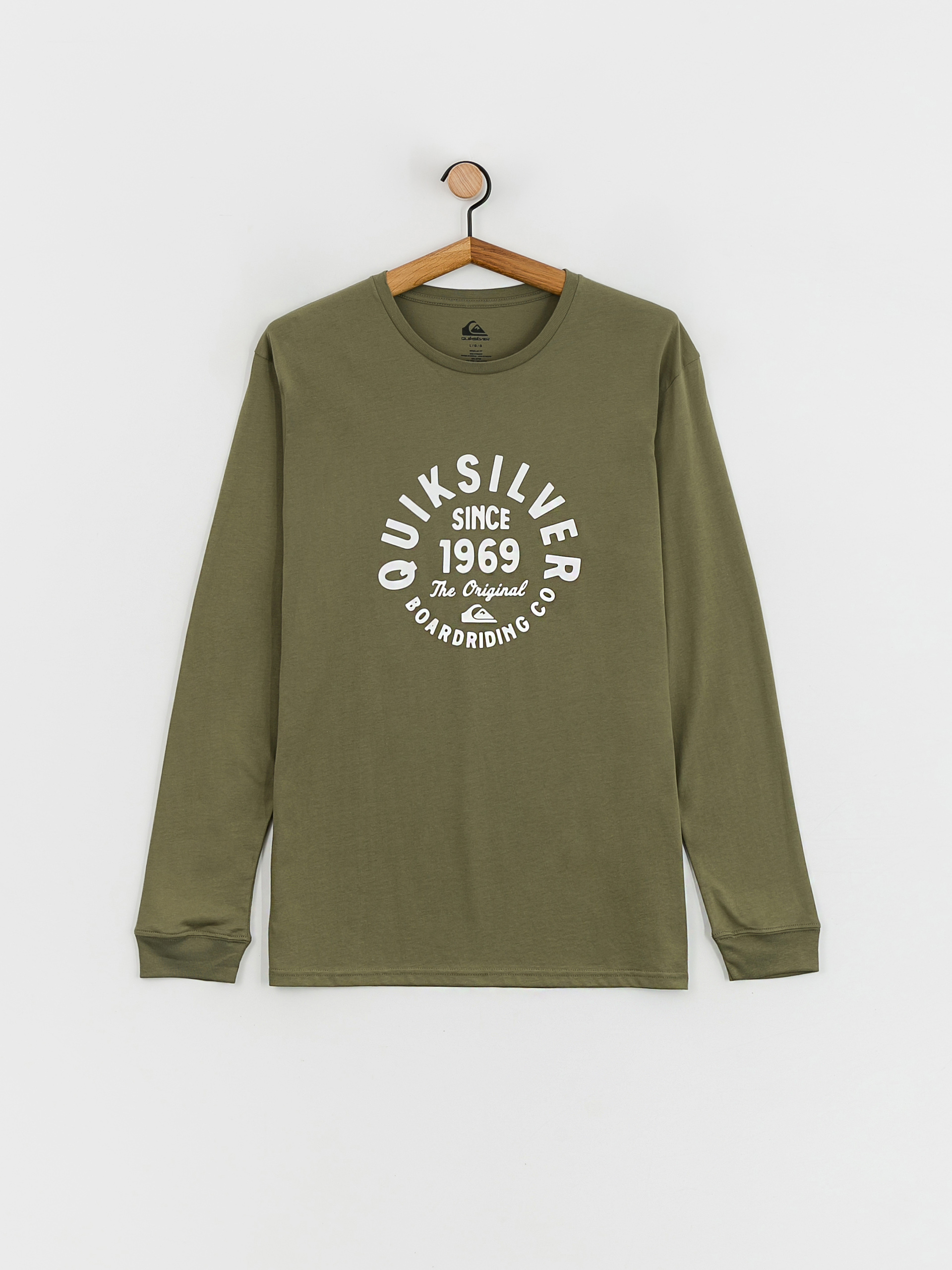 Quiksilver Circled Script Front Longsleeve (four leaf clover)