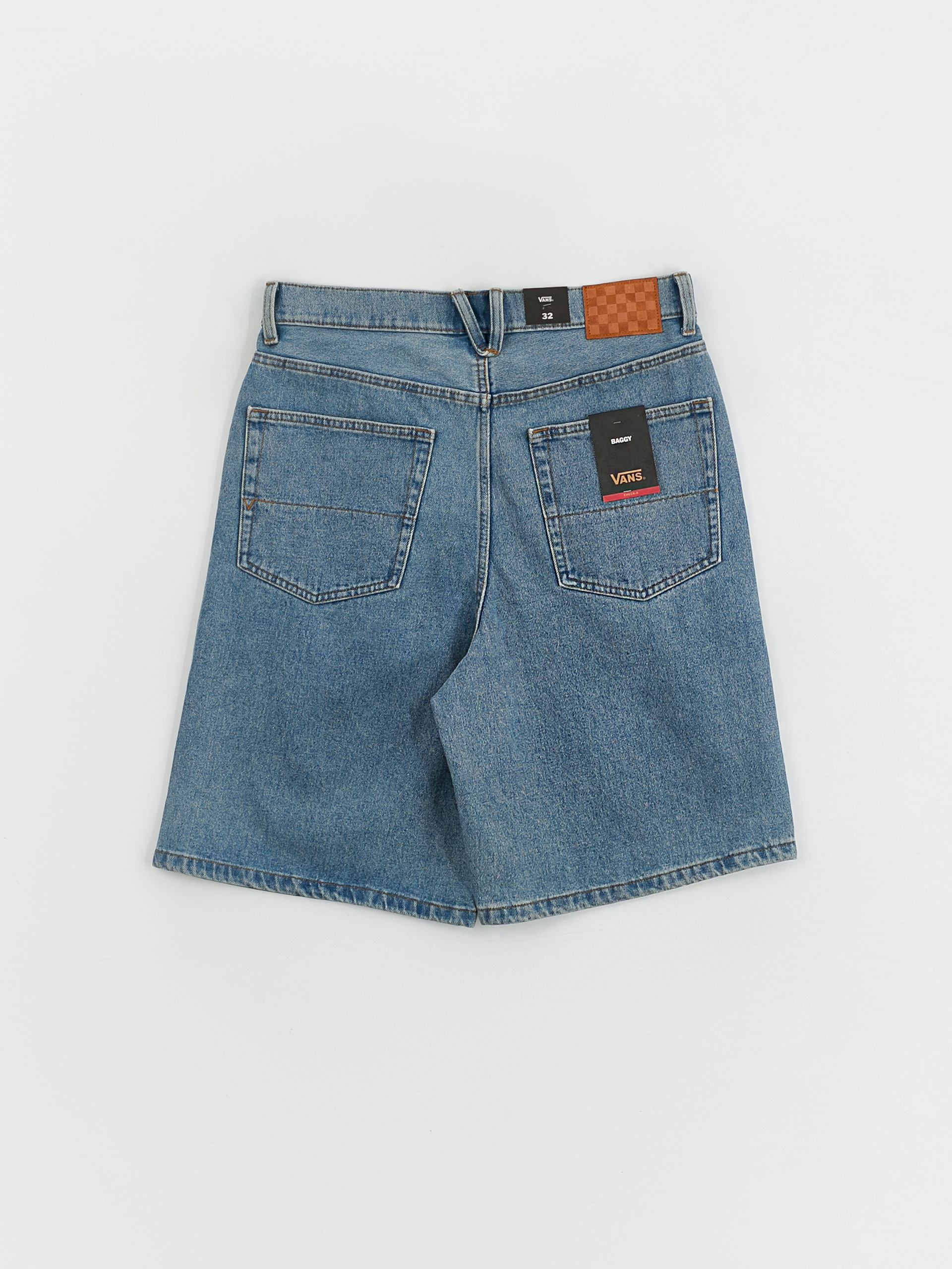 Vans Check 5 Baggy Denim Shorts (stonewash/blue)