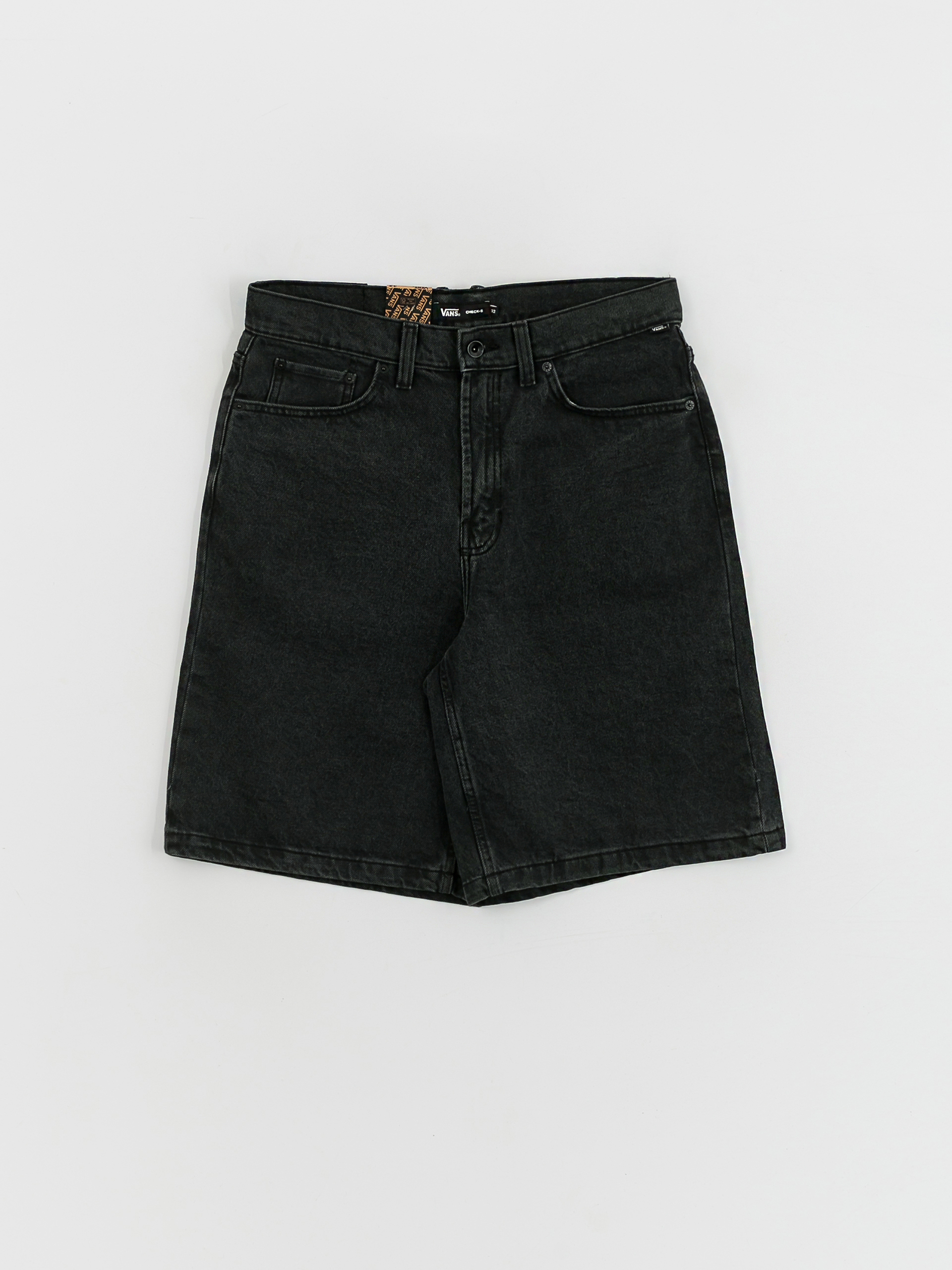 Vans Check 5 Baggy Denim Shorts (washed black)
