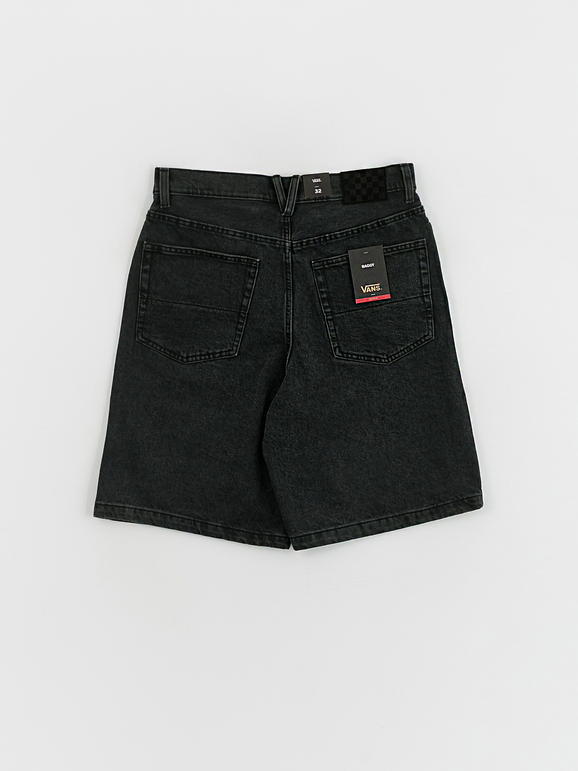 Vans Check 5 Baggy Denim Shorts (washed black)
