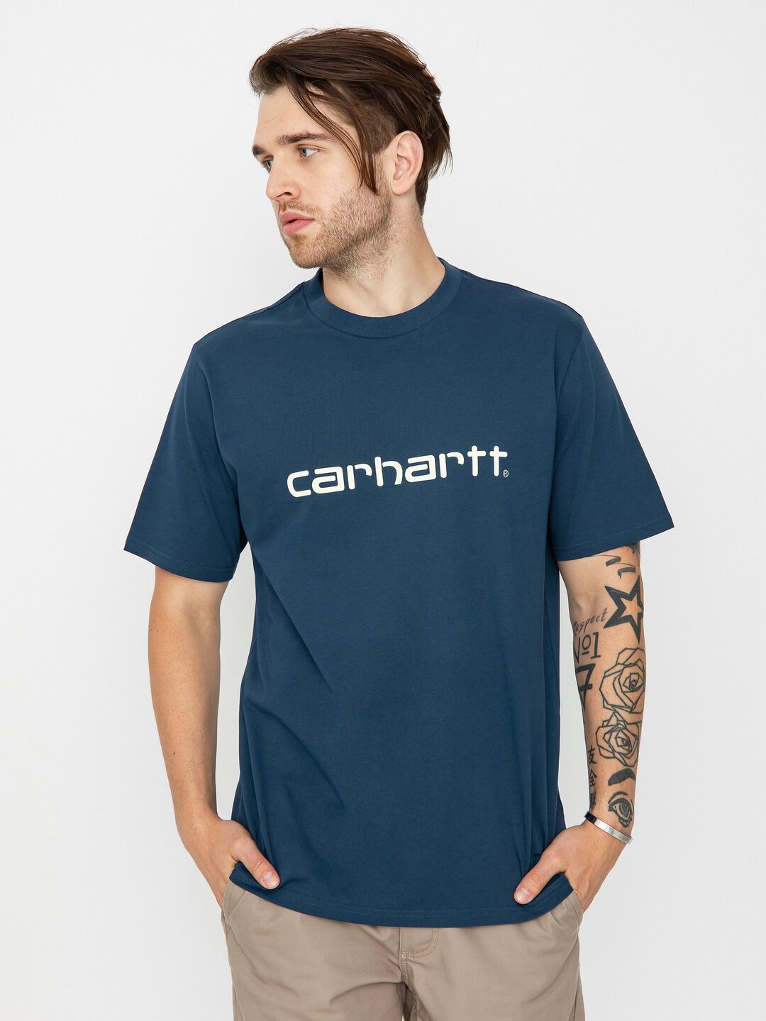 Carhartt WIP Script T-shirt (squid/salt)