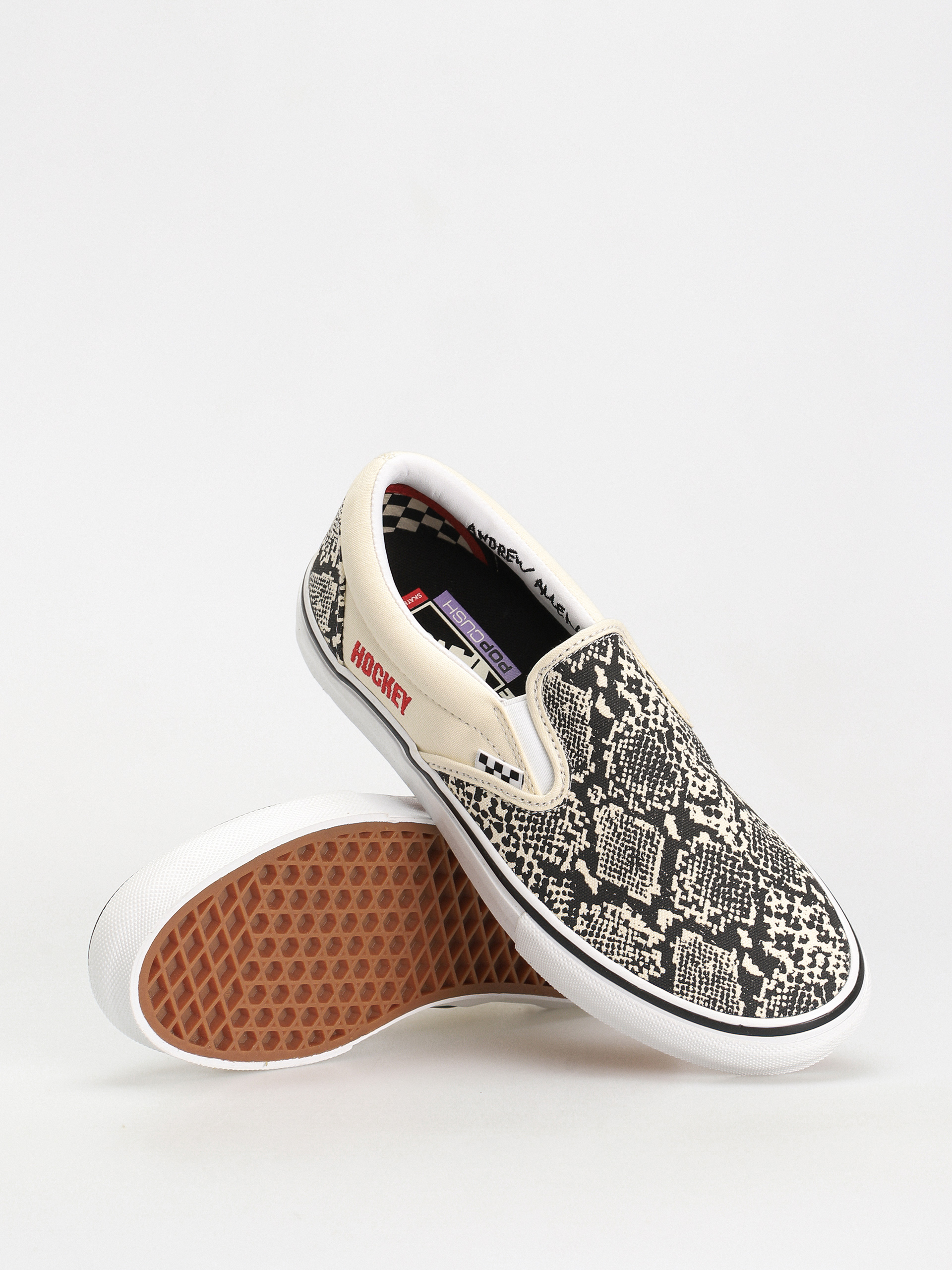 Vans X Hockey Skate Slip On Schuhe (hockey skateboards snake skin)