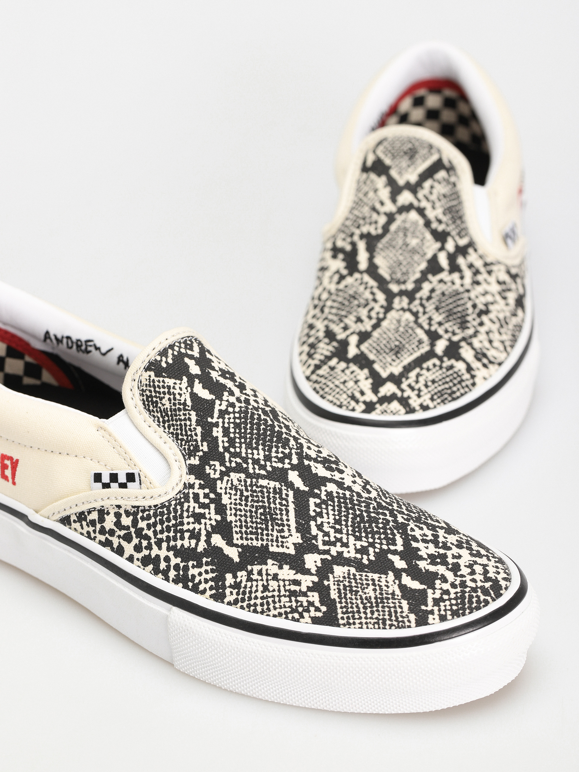 Vans X Hockey Skate Slip On Shoes (hockey skateboards snake skin)