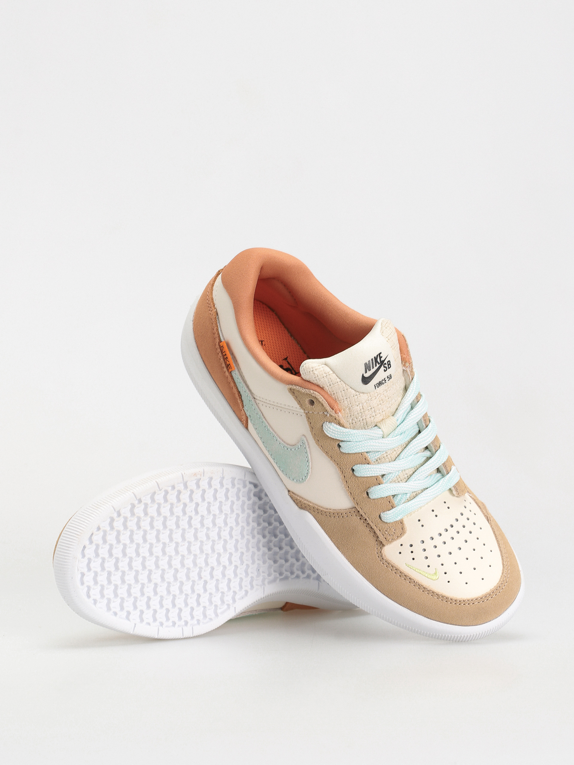 Nike SB Force 58 Shoes (pale ivory/jade ice white hemp)