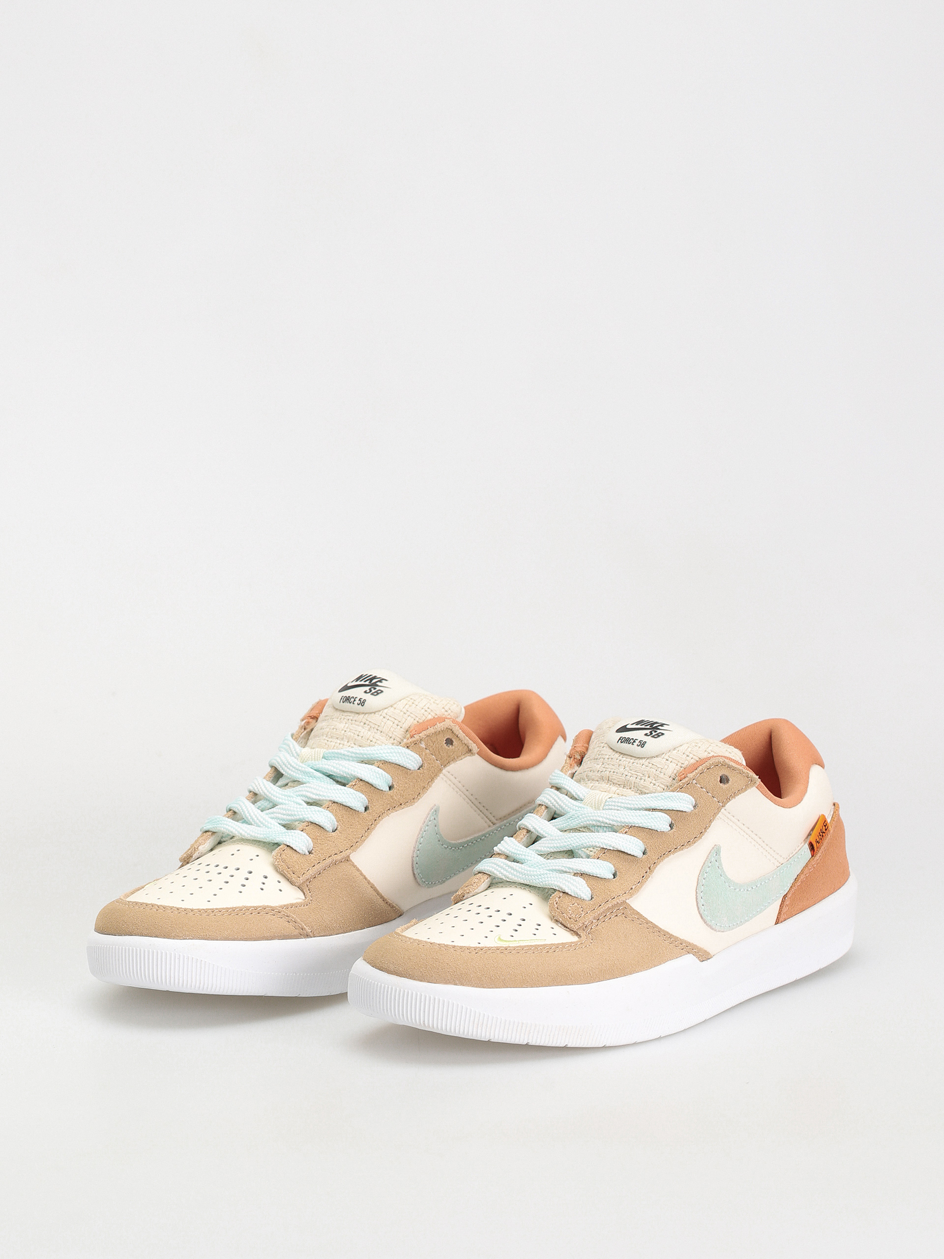 Nike SB Force 58 Shoes (pale ivory/jade ice white hemp)