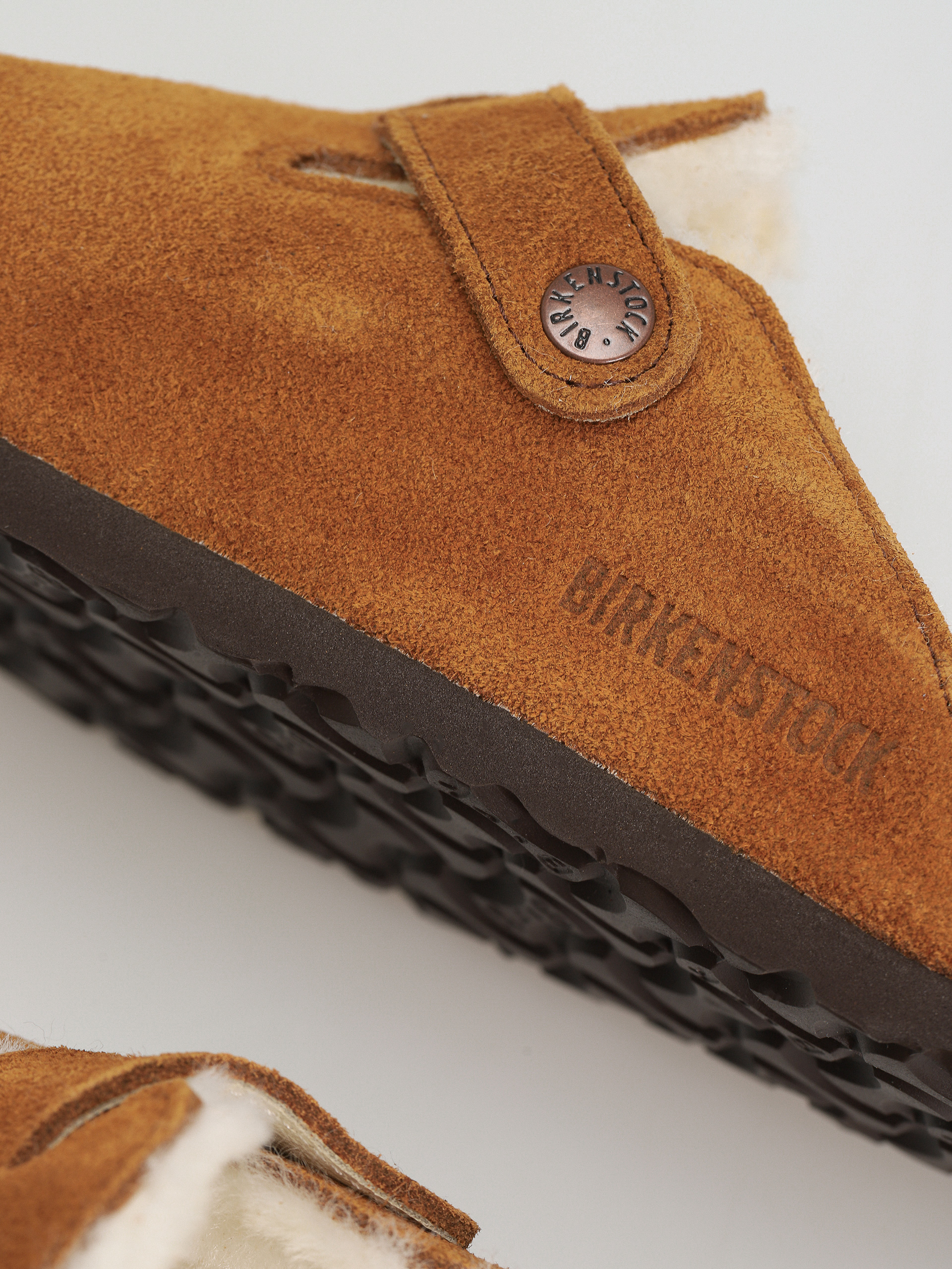 Birkenstock Boston Suede Leather Narrow Flip flops Wmn (mink)