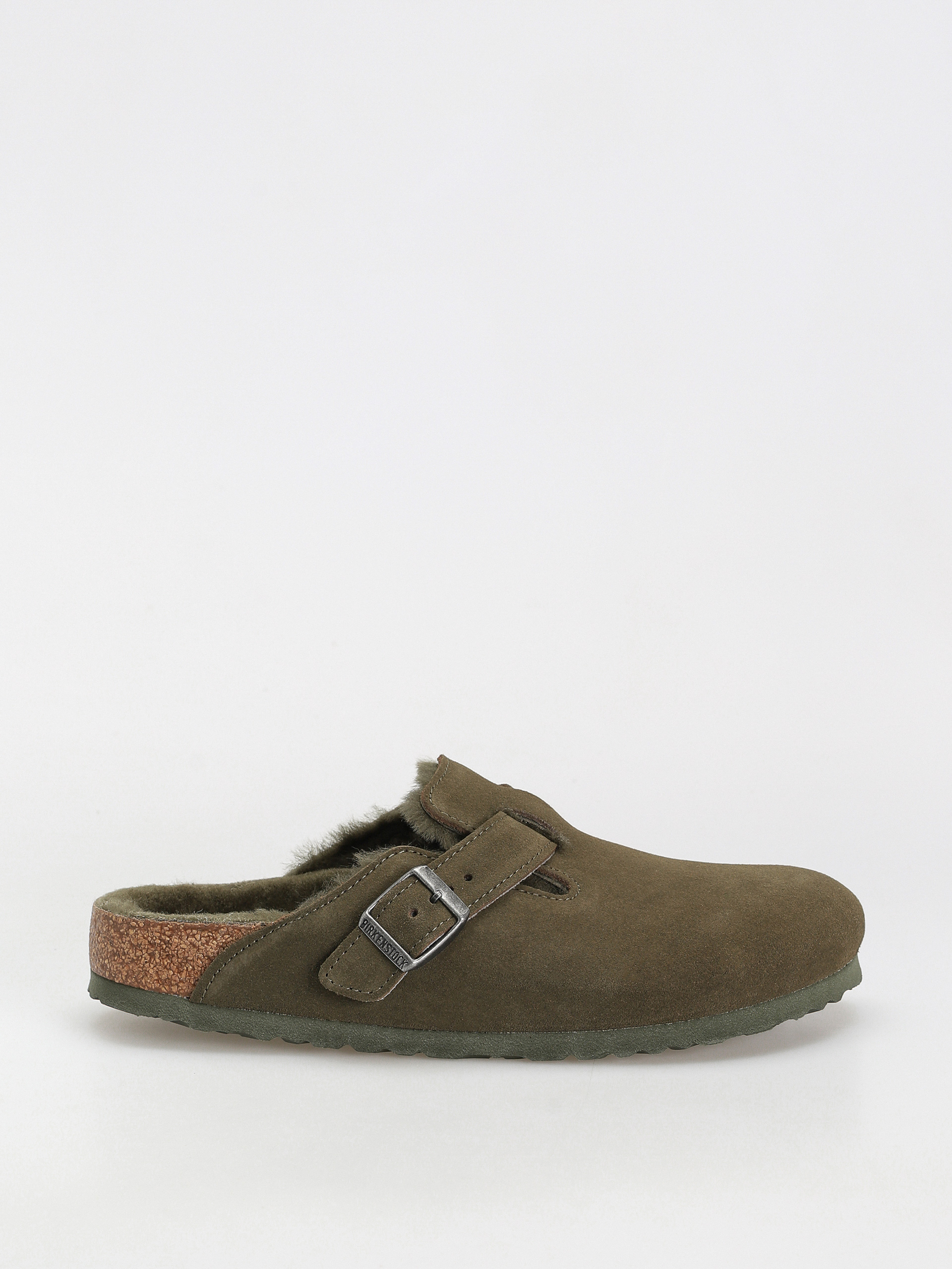 Birkenstock Boston Suede Leather Narrow Flip flops Wmn (thyme)