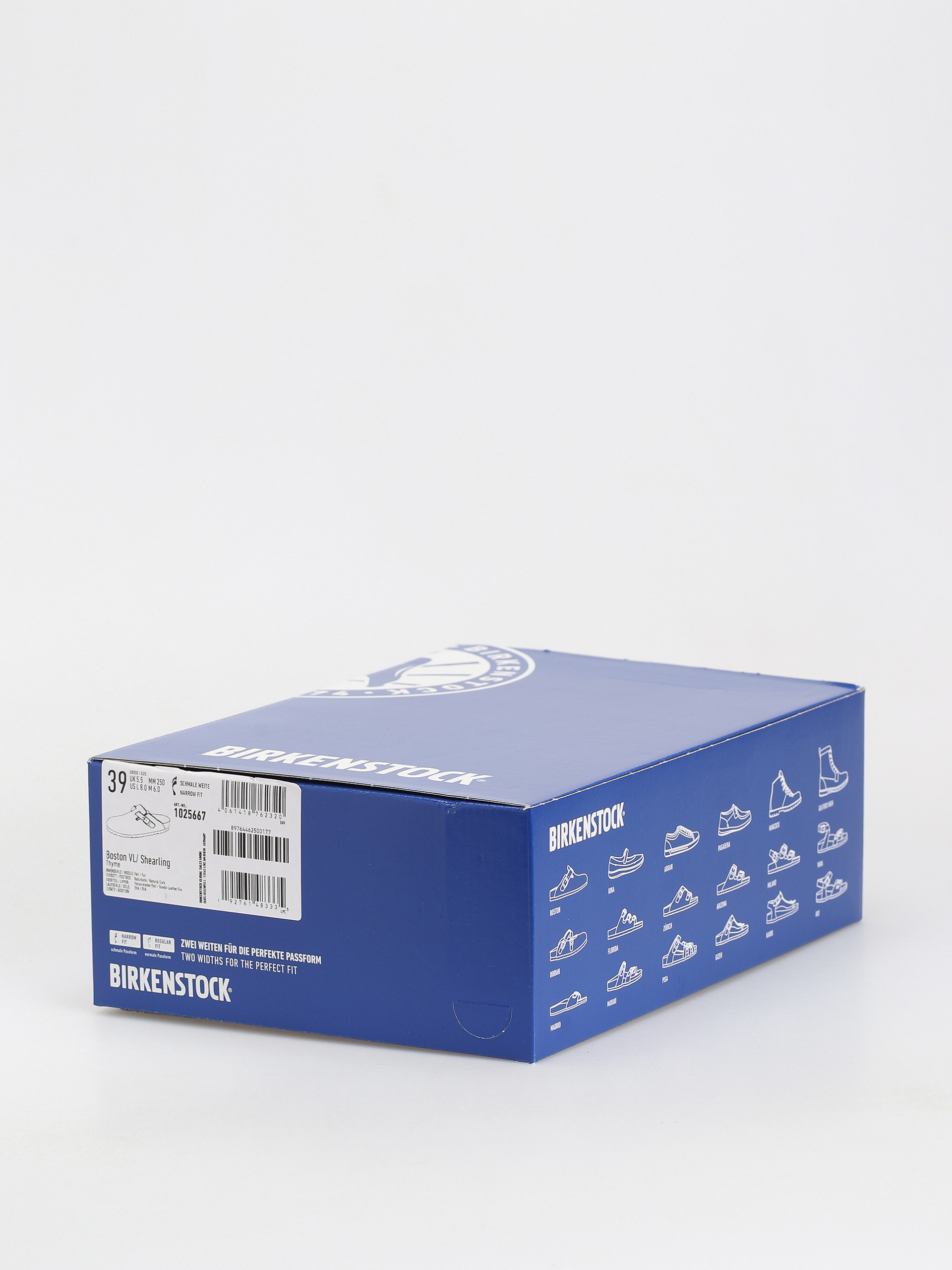 Birkenstock Boston Suede Leather Narrow Flip-flops Wmn (thyme)