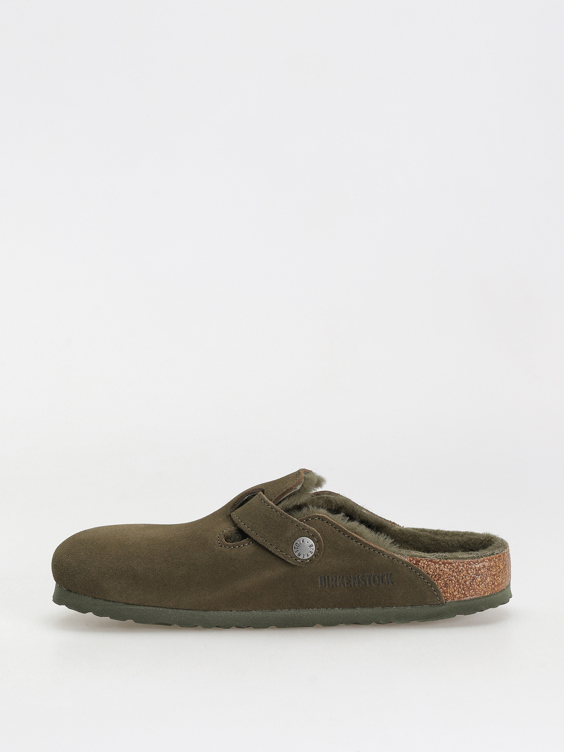 Birkenstock Boston Suede Leather Narrow Flip flops Wmn (thyme)