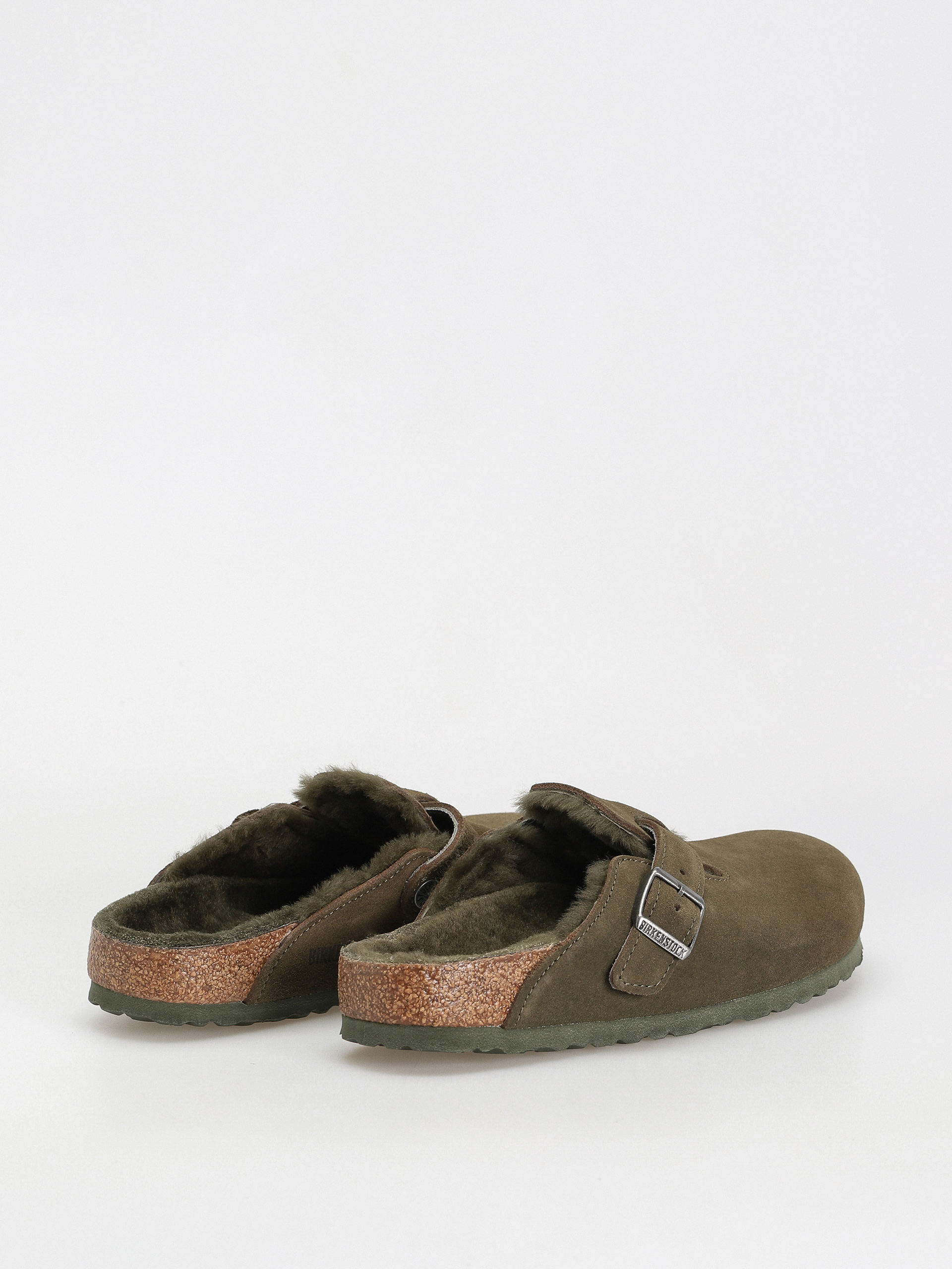 Birkenstock Boston Suede Leather Narrow Flip flops Wmn (thyme)