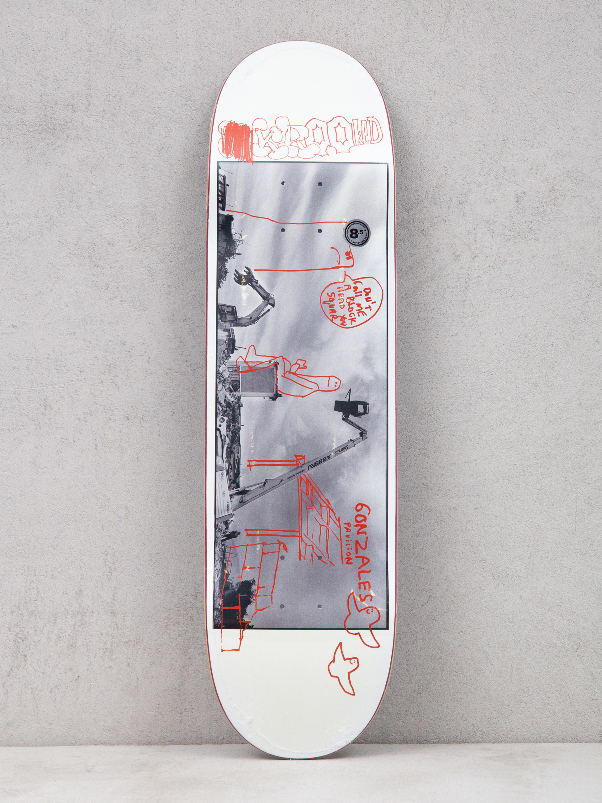 Krooked Gonz Aperture Deck (white/silver)