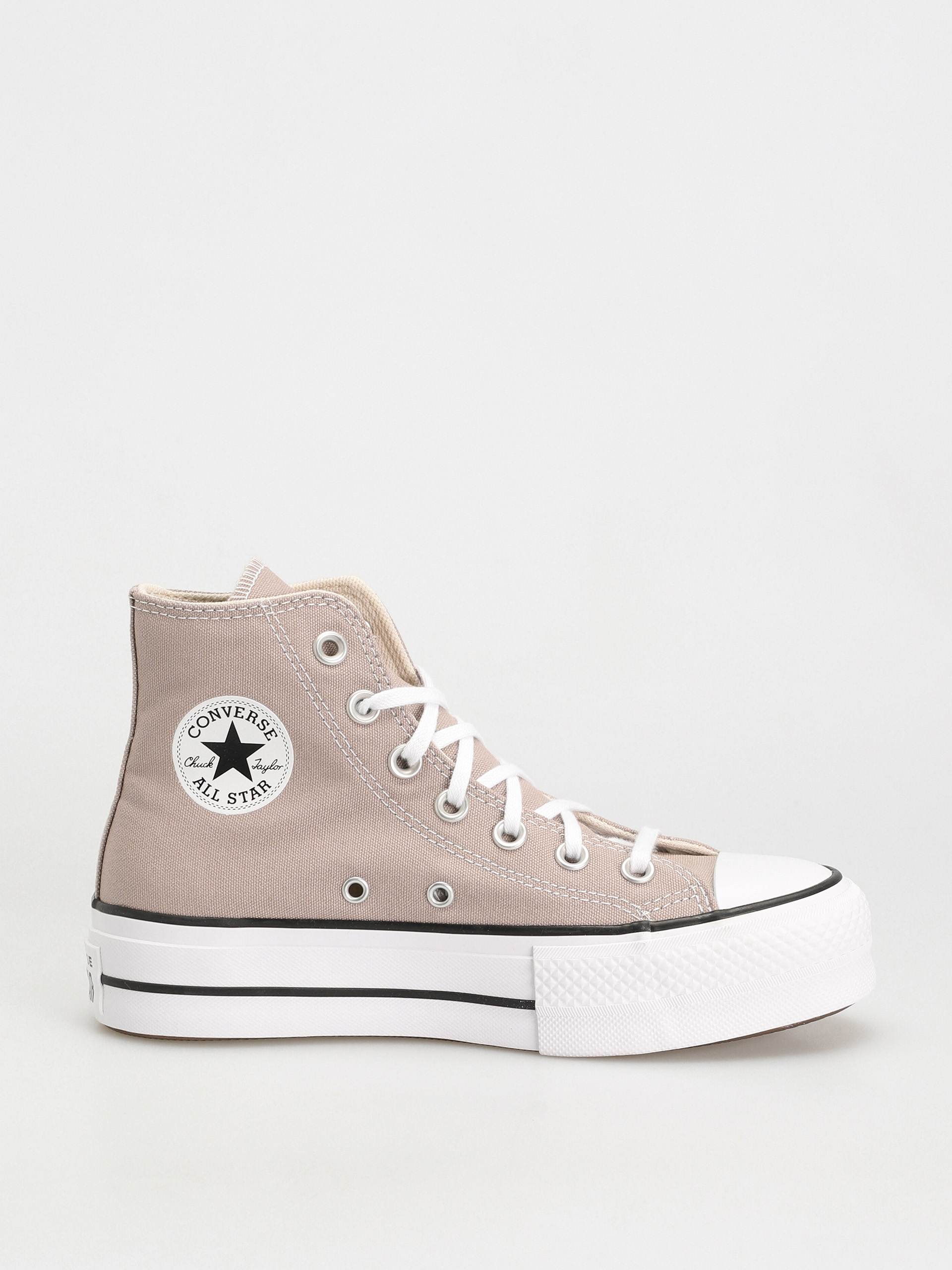 Converse Chuck Taylor All Star Lift Platform Wonder Stone/White Women's Shoes, Tan, Size: 7