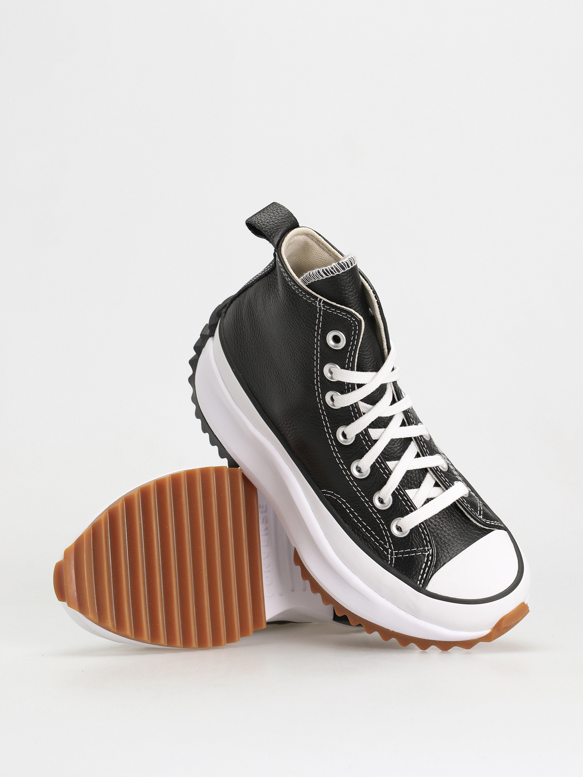 Converse Run Star Hike Hi Shoes (black/white/gum)