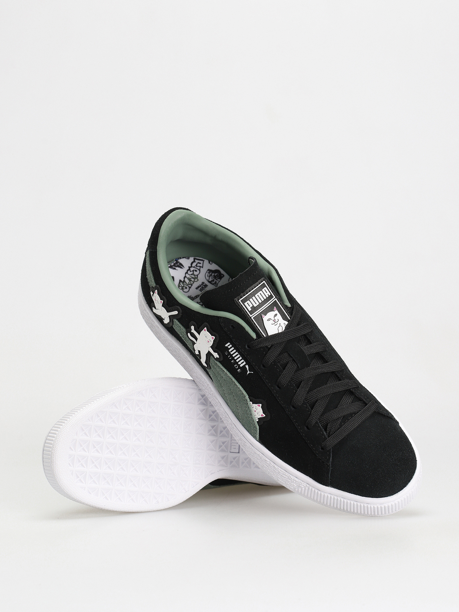 Puma X RipNDip Suede Shoes (puma black/eucalyptus)