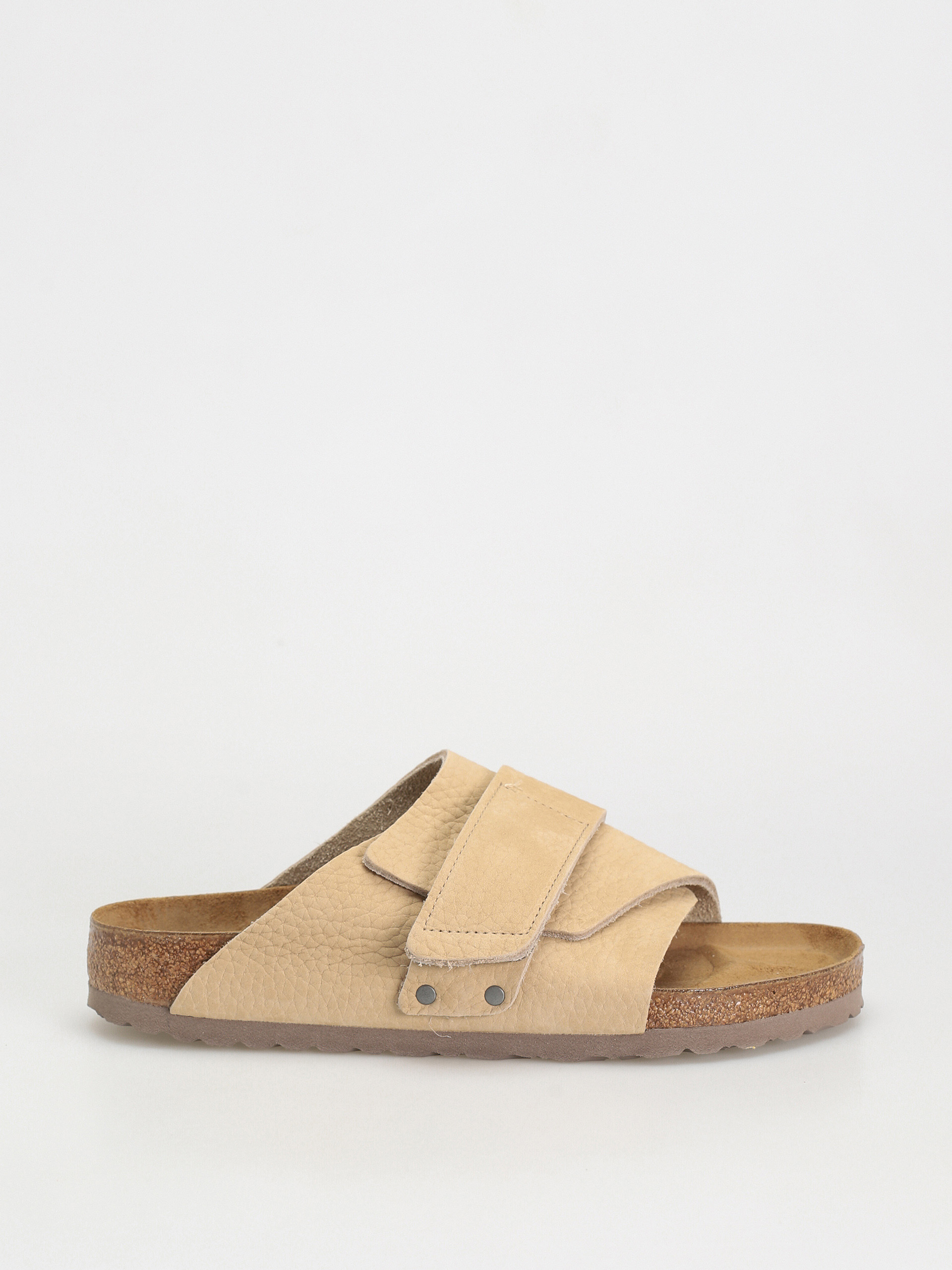 Birkenstock Kyoto Nubuck Leather Flip-flops beige (sandcastle)