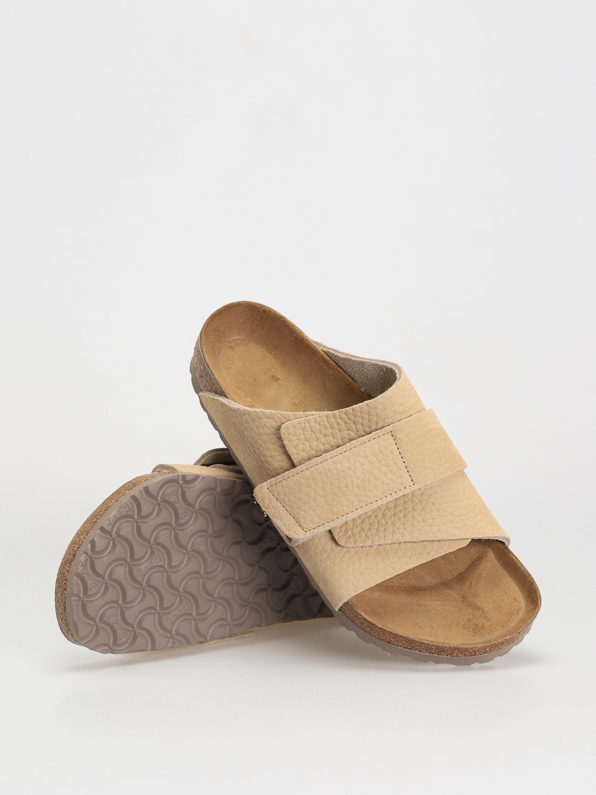 Birkenstock Kyoto Nubuck Leather Flip-flops (sandcastle)