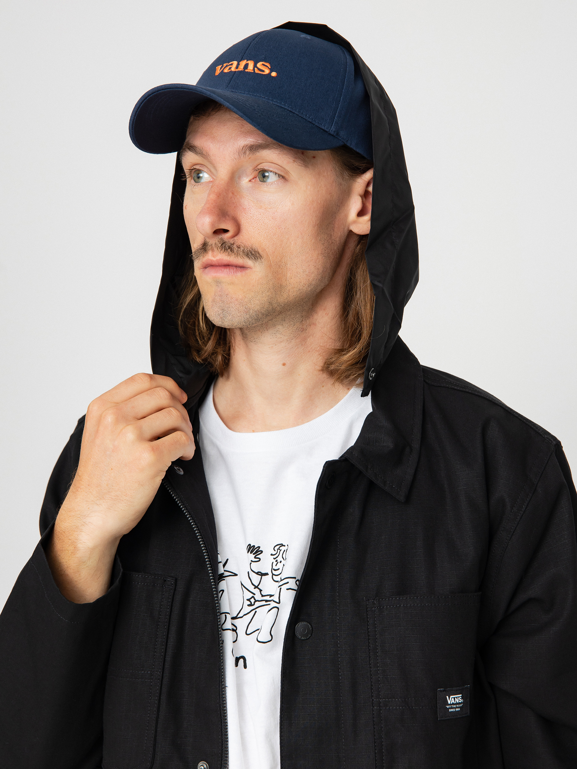 Coat Jacket Cap Wali Vans Drill Chore Coat Lined Jacket Black (black)