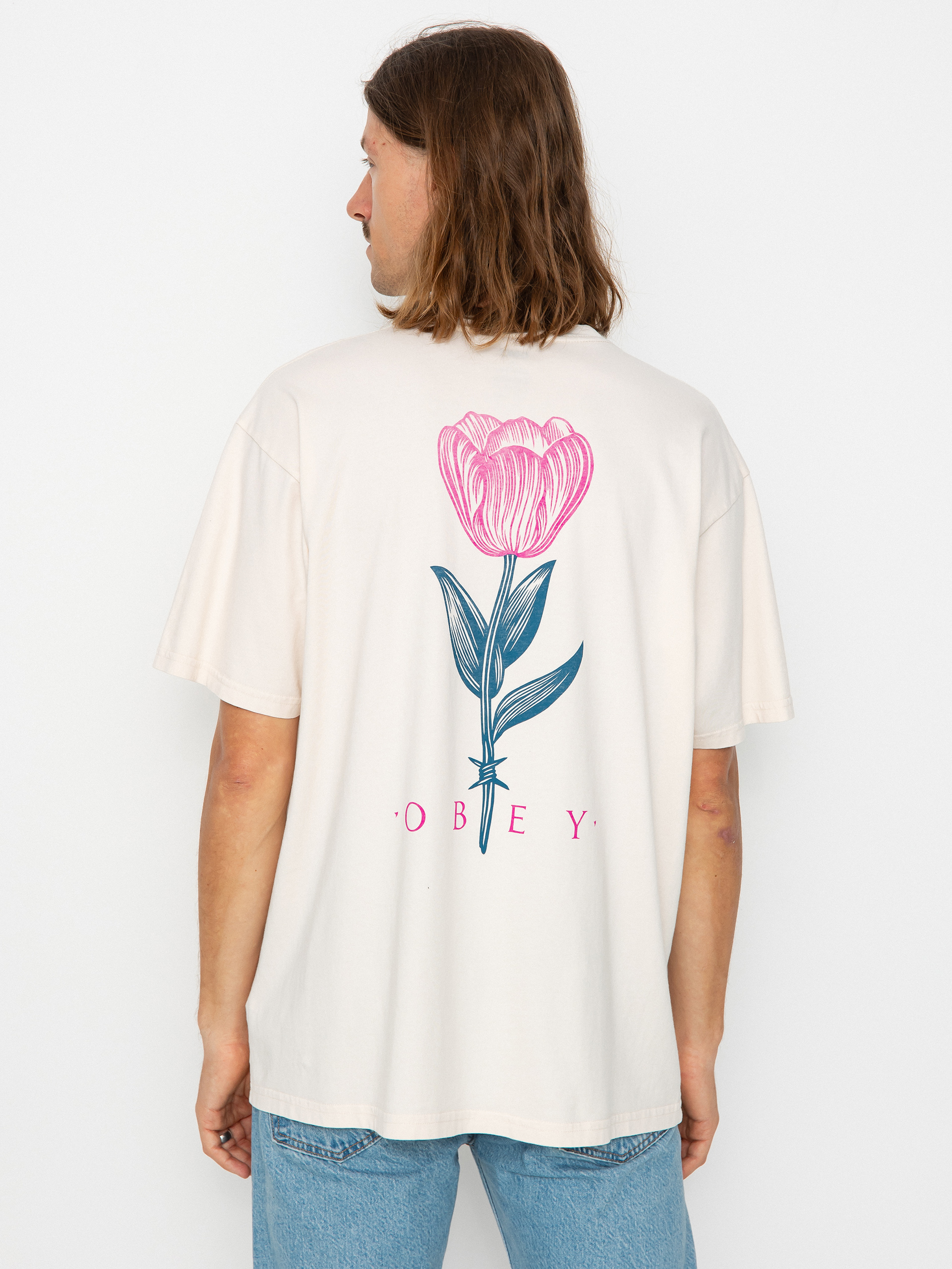 OBEY Barbwire Flower T-shirt (sago)